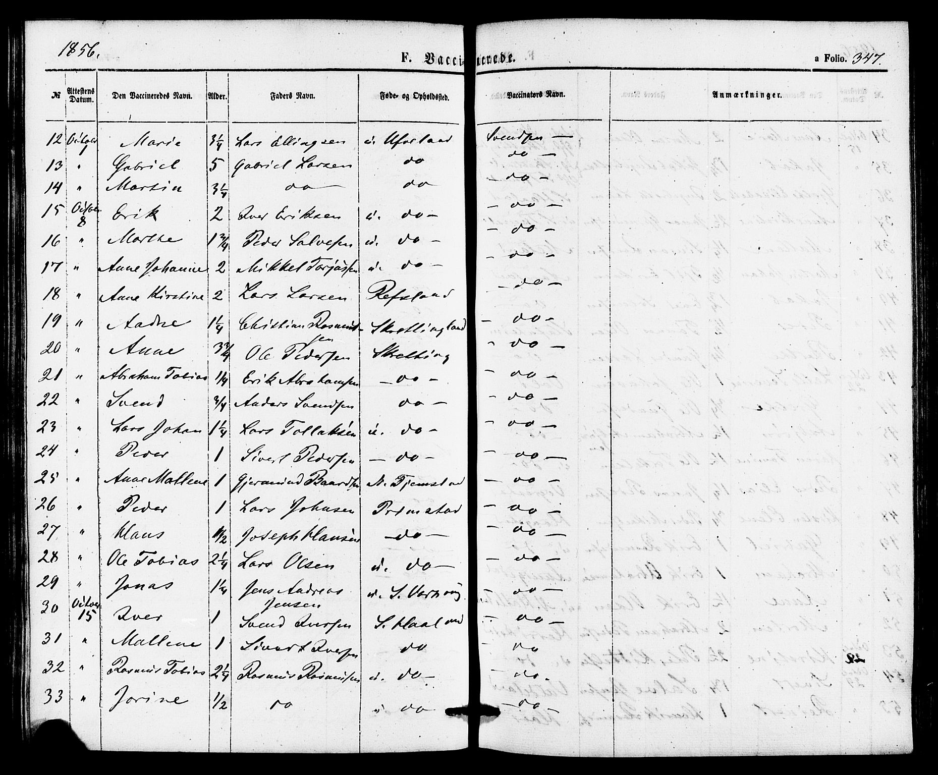 Hå sokneprestkontor, AV/SAST-A-101801/001/30BA/L0009: Parish register (official) no. A 8, 1855-1878, p. 347