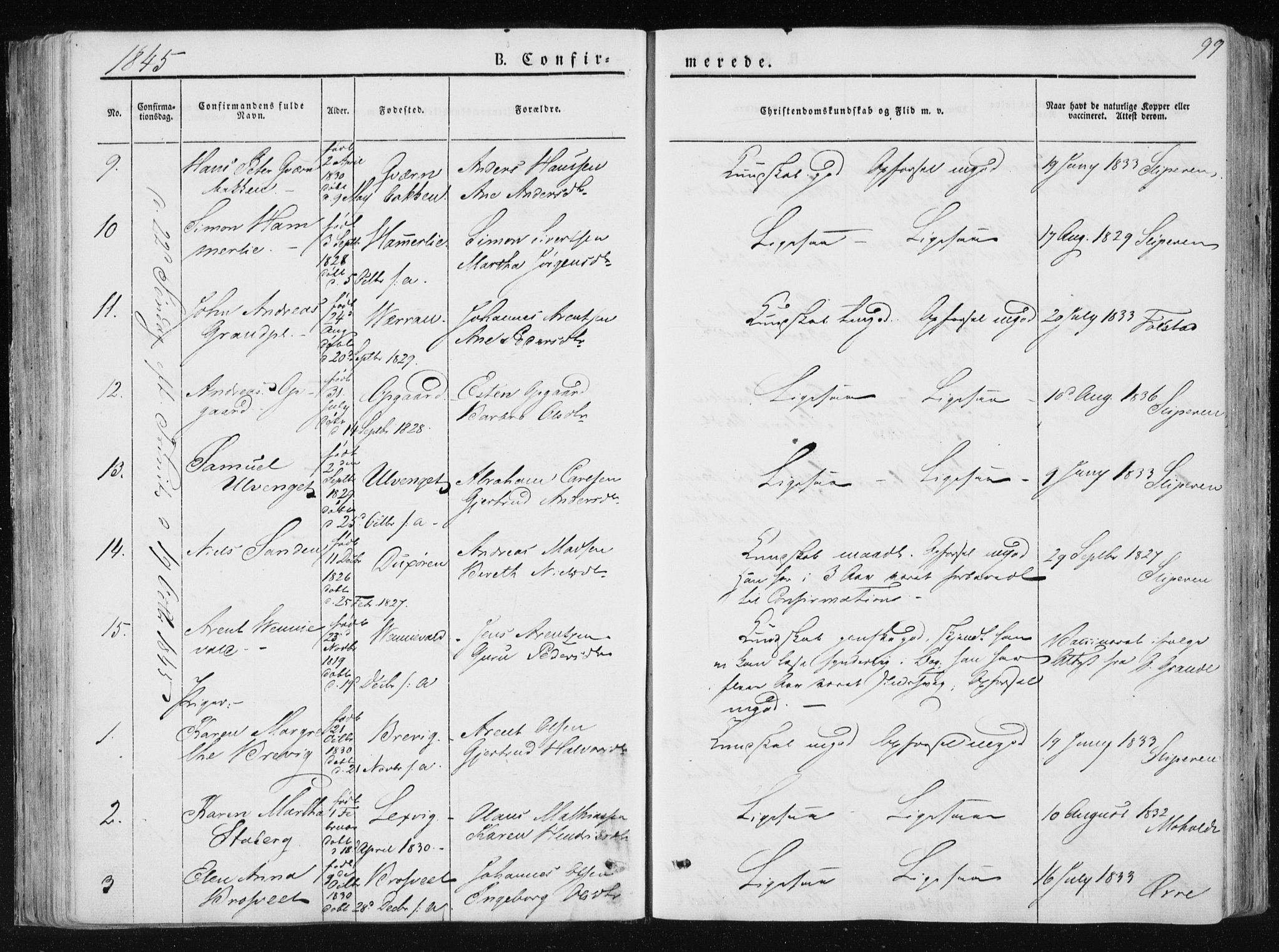 Ministerialprotokoller, klokkerbøker og fødselsregistre - Nord-Trøndelag, SAT/A-1458/733/L0323: Parish register (official) no. 733A02, 1843-1870, p. 99