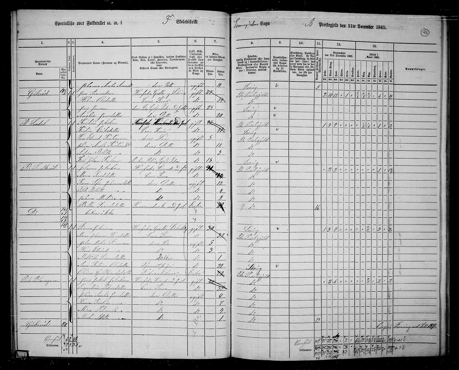 RA, 1865 census for Idd, 1865, p. 85