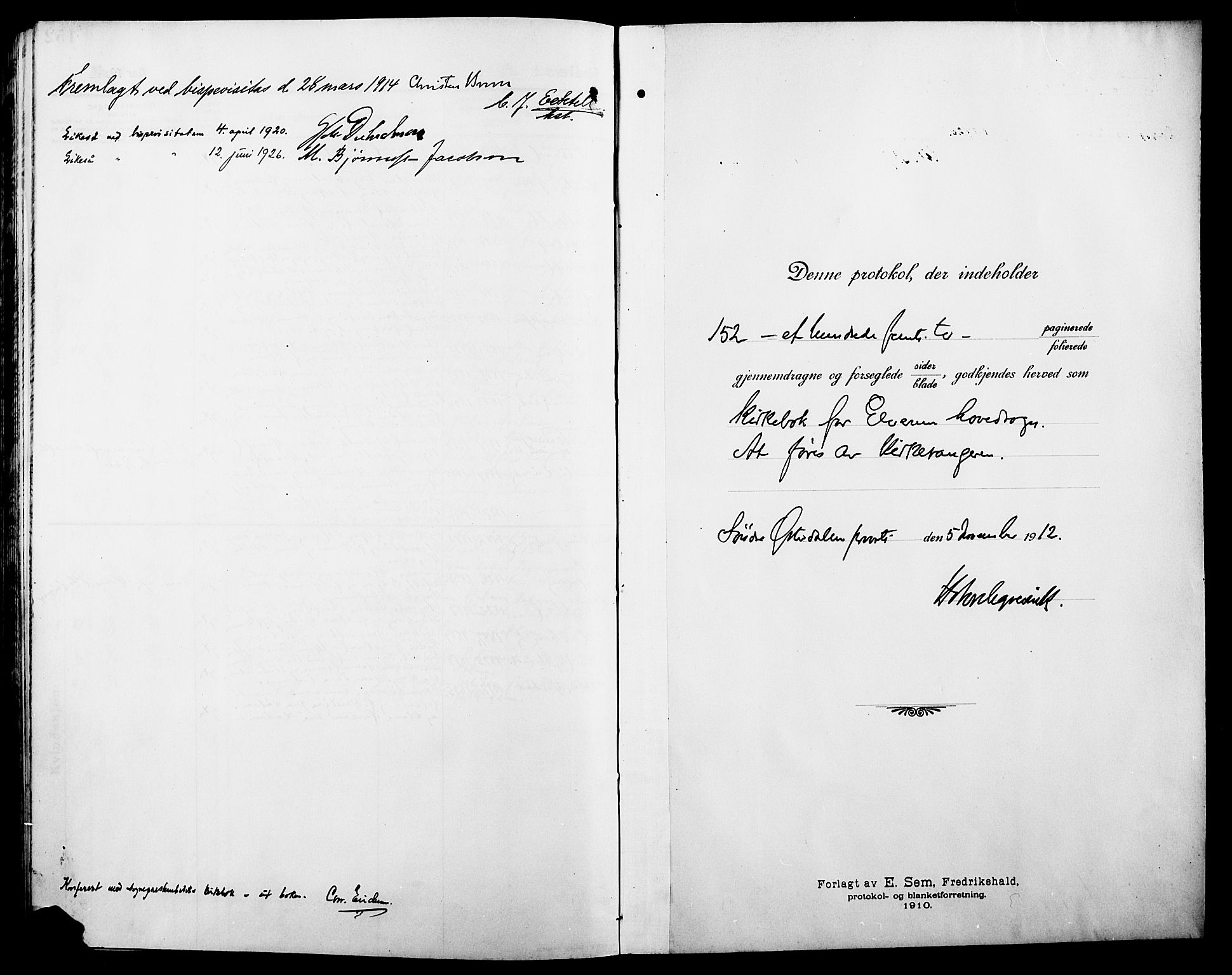 Elverum prestekontor, SAH/PREST-044/H/Ha/Hab/L0010: Parish register (copy) no. 10, 1912-1922