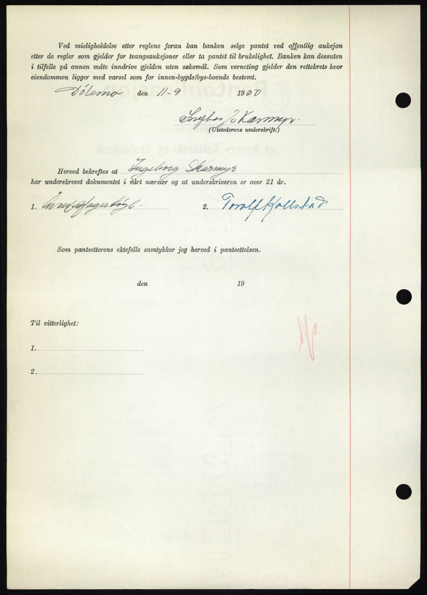 Nedenes sorenskriveri, AV/SAK-1221-0006/G/Gb/Gbb/L0008: Mortgage book no. B8, 1950-1950, Diary no: : 1376/1950