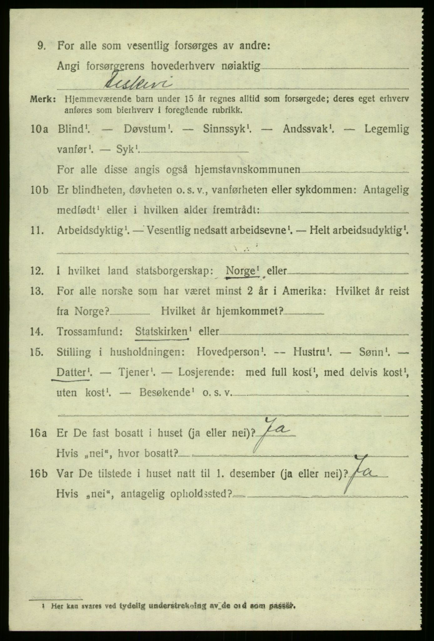 SAB, 1920 census for Solund, 1920, p. 4077