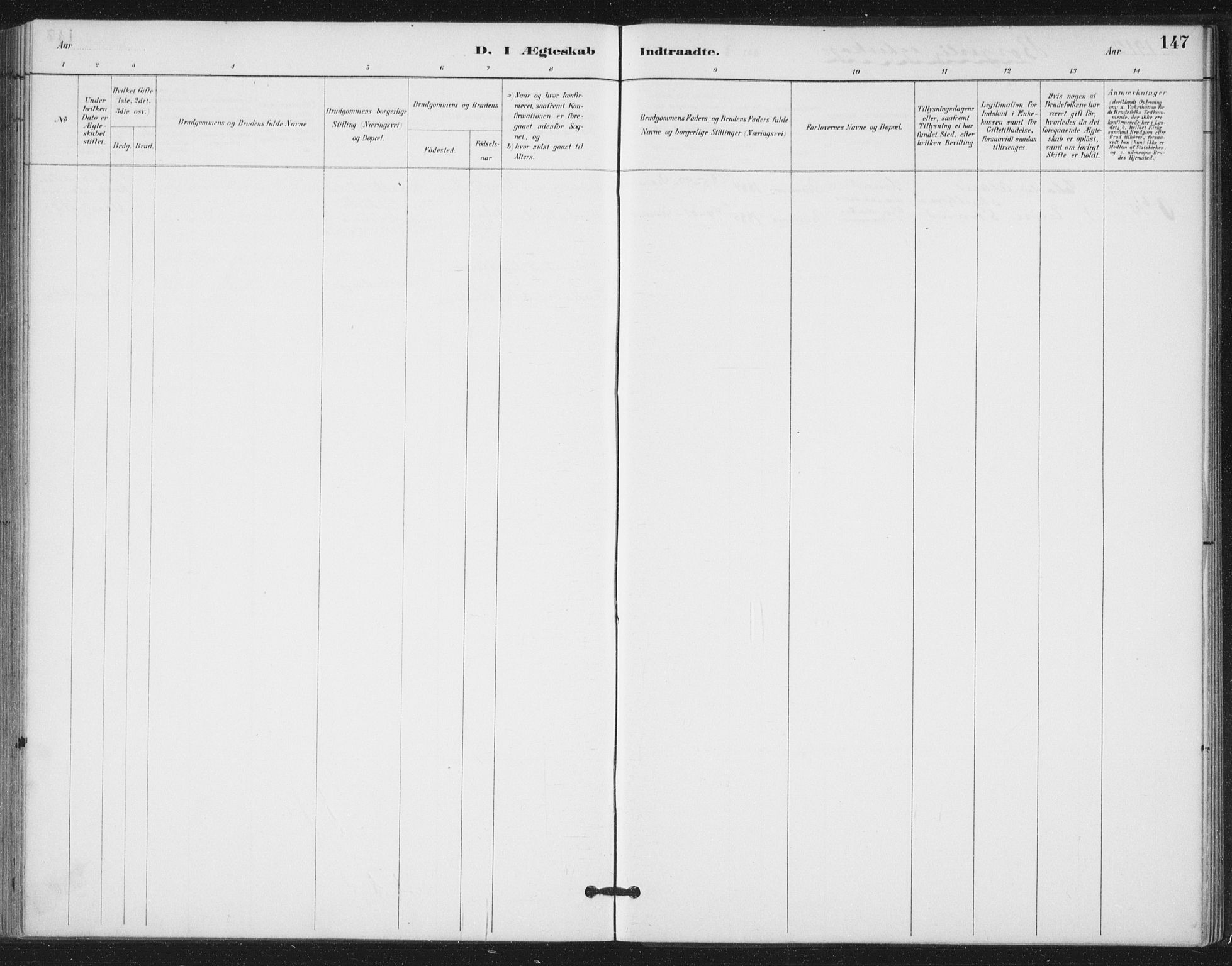 Ministerialprotokoller, klokkerbøker og fødselsregistre - Nord-Trøndelag, AV/SAT-A-1458/772/L0603: Parish register (official) no. 772A01, 1885-1912, p. 147