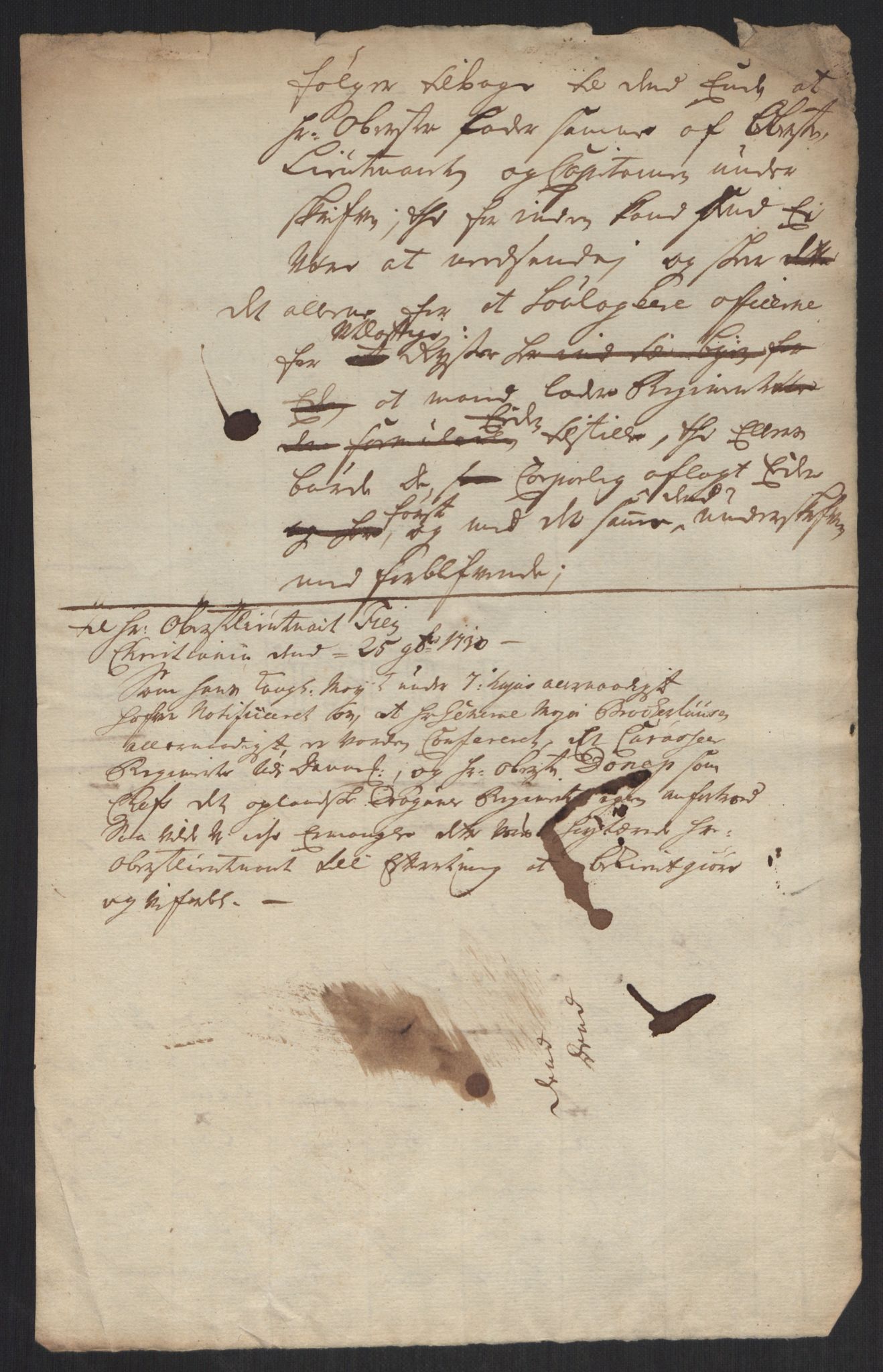 Kommanderende general (KG I) med Det norske krigsdirektorium, AV/RA-EA-5419/B/L0013: Kommanderende generals konsepter, 1730-1733, p. 326