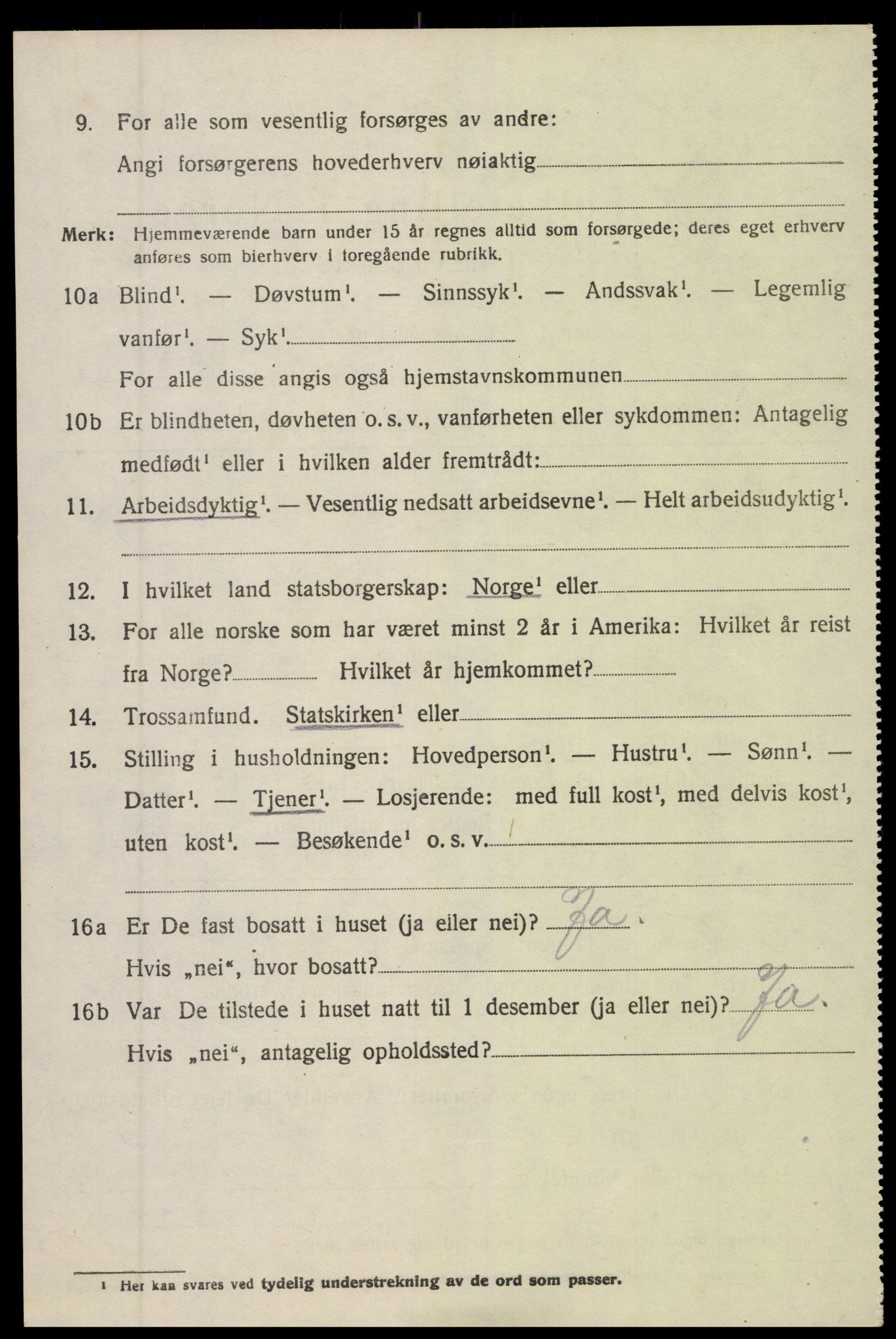 SAK, 1920 census for Øyestad, 1920, p. 3029