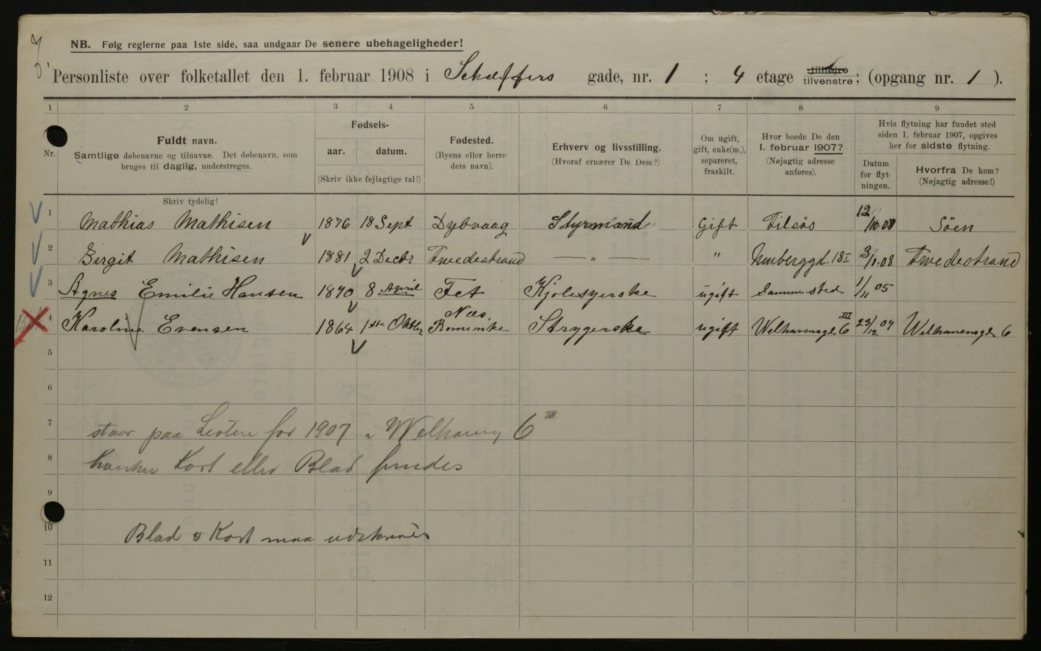 OBA, Municipal Census 1908 for Kristiania, 1908, p. 83670