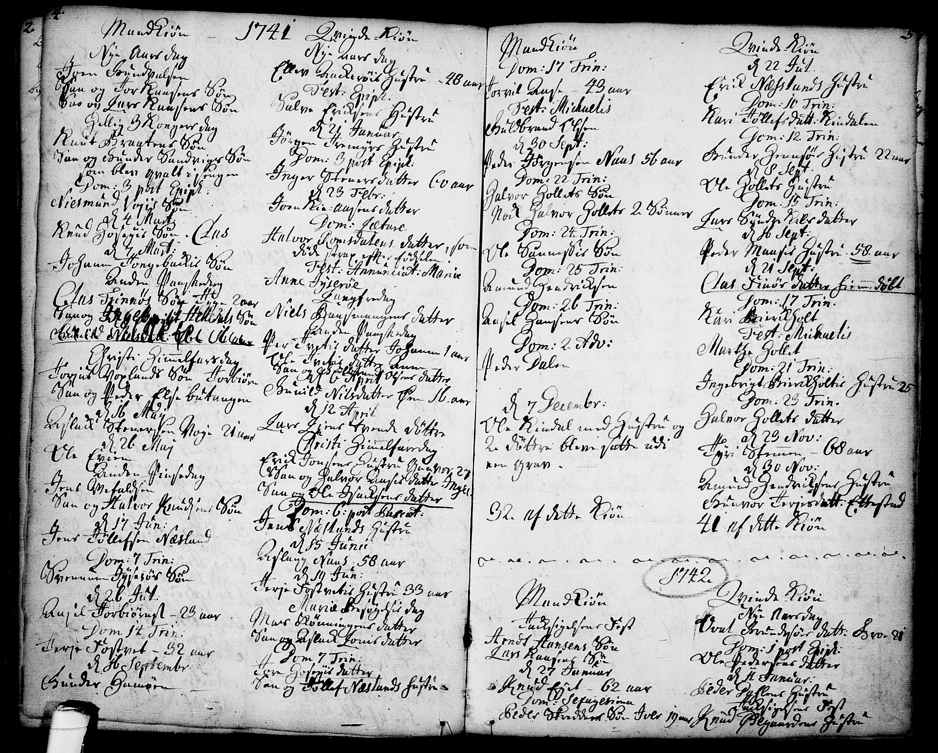 Drangedal kirkebøker, SAKO/A-258/F/Fa/L0001: Parish register (official) no. 1, 1697-1767, p. 4-5