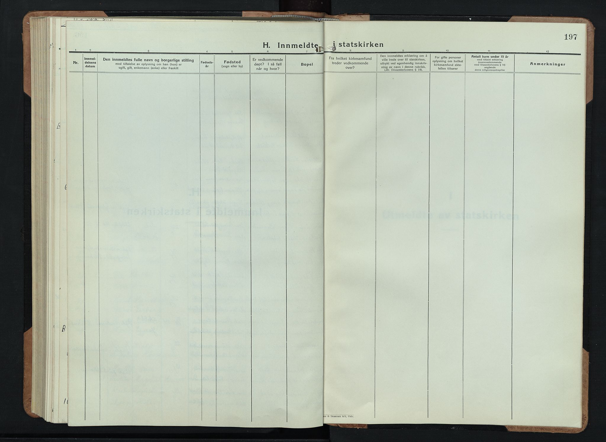 Skjåk prestekontor, SAH/PREST-072/H/Ha/Hab/L0006: Parish register (copy) no. 6, 1933-1954, p. 197