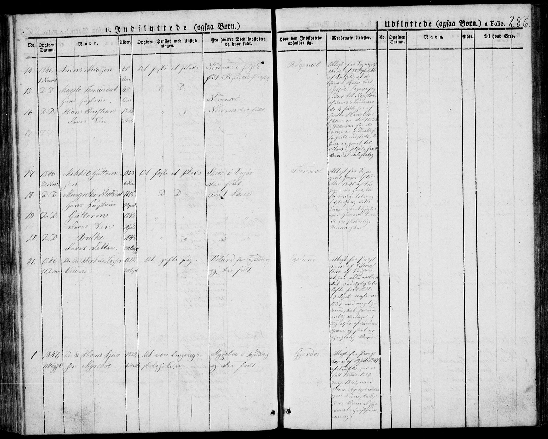 Skjold sokneprestkontor, AV/SAST-A-101847/H/Ha/Haa/L0005: Parish register (official) no. A 5, 1830-1856, p. 286