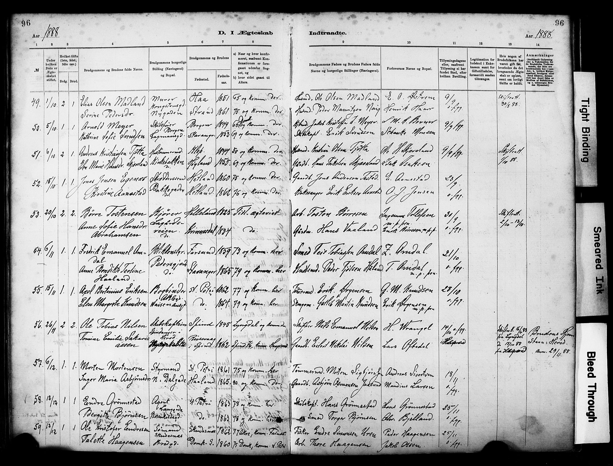 St. Petri sokneprestkontor, AV/SAST-A-101813/001/30/30BA/L0018: Parish register (official) no. A 19, 1879-1900, p. 96