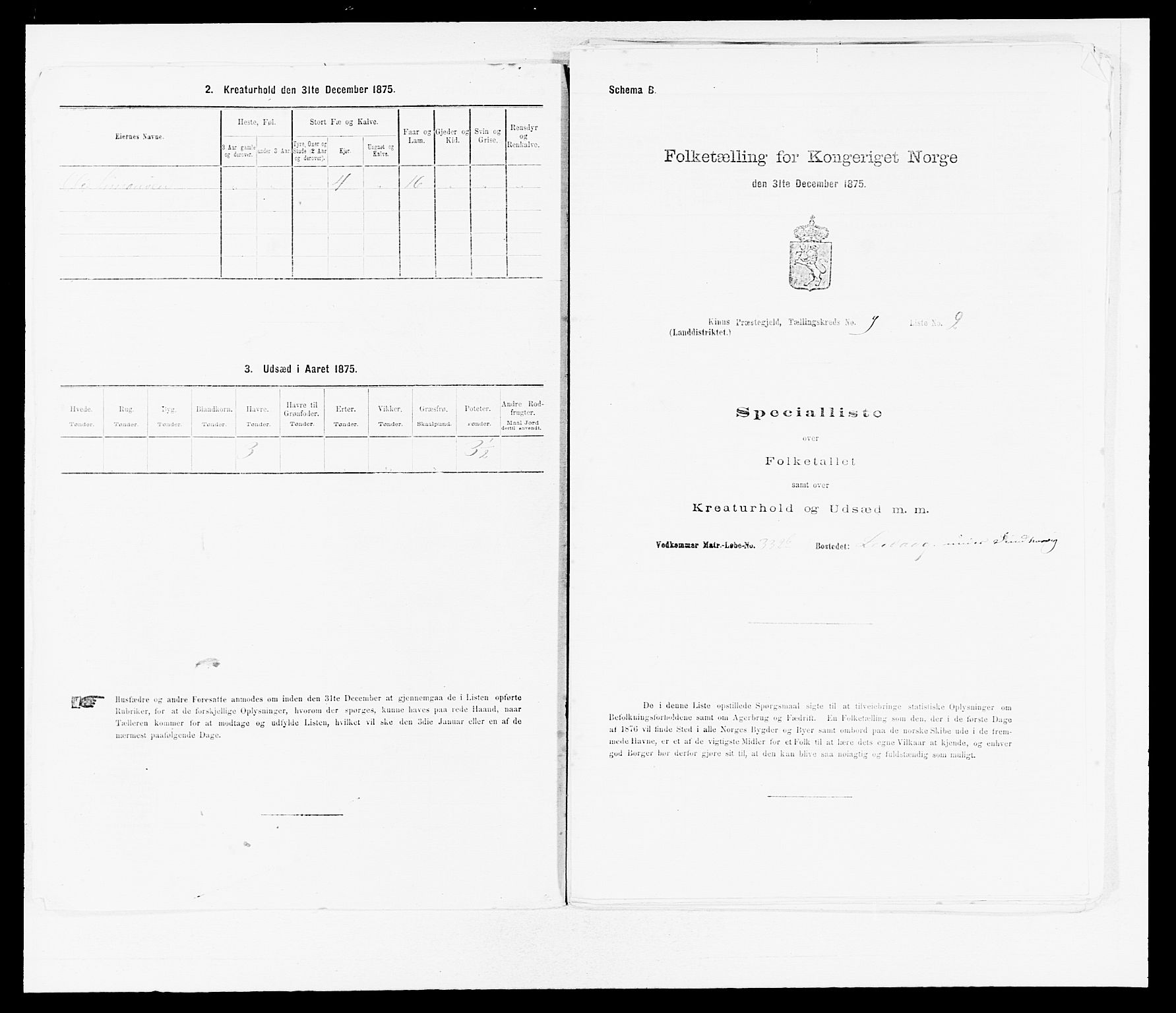 SAB, 1875 census for 1437L Kinn/Kinn og Svanøy, 1875, p. 941