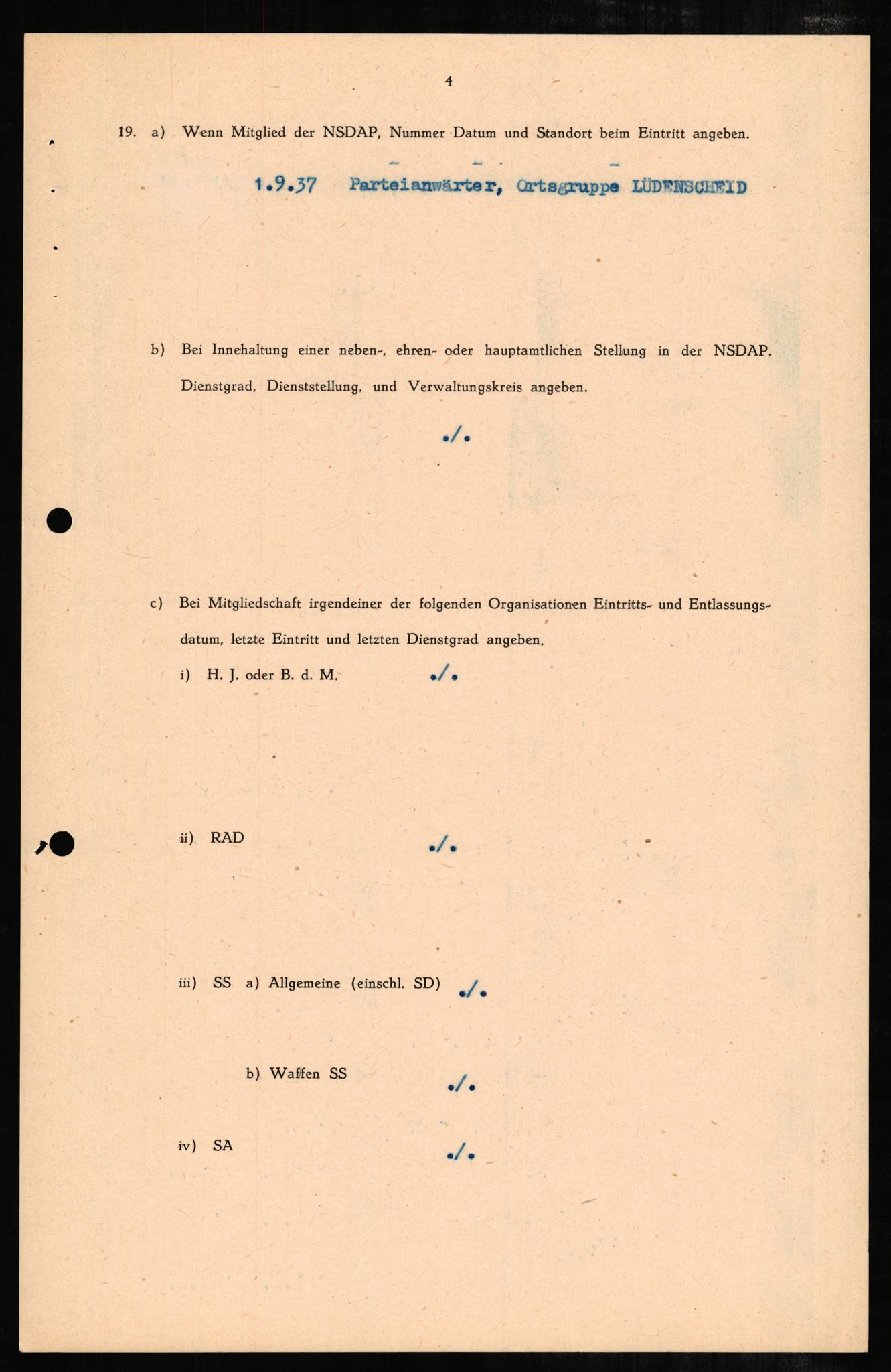 Forsvaret, Forsvarets overkommando II, AV/RA-RAFA-3915/D/Db/L0004: CI Questionaires. Tyske okkupasjonsstyrker i Norge. Tyskere., 1945-1946, p. 341