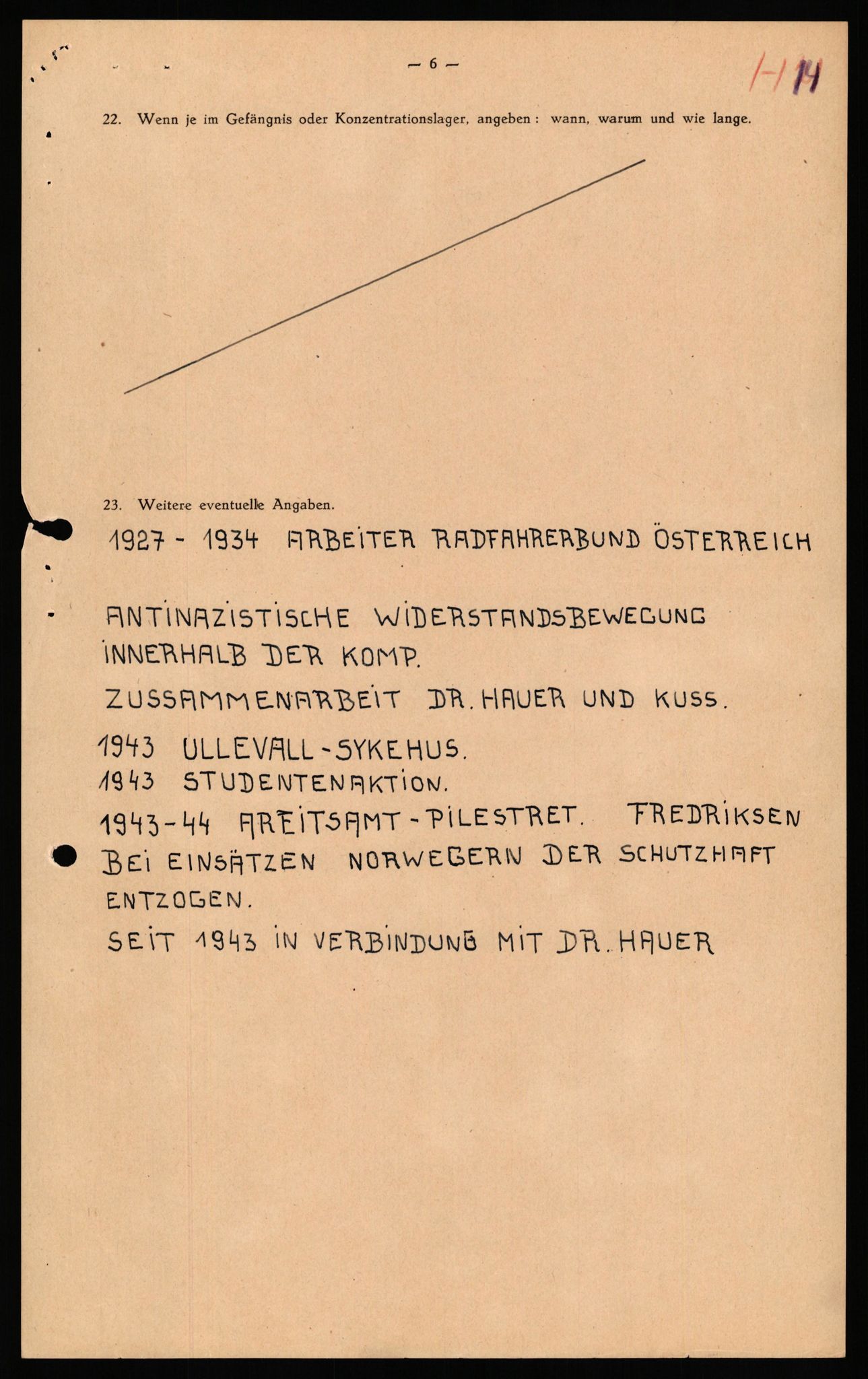 Forsvaret, Forsvarets overkommando II, AV/RA-RAFA-3915/D/Db/L0038: CI Questionaires. Tyske okkupasjonsstyrker i Norge. Østerrikere., 1945-1946, p. 445