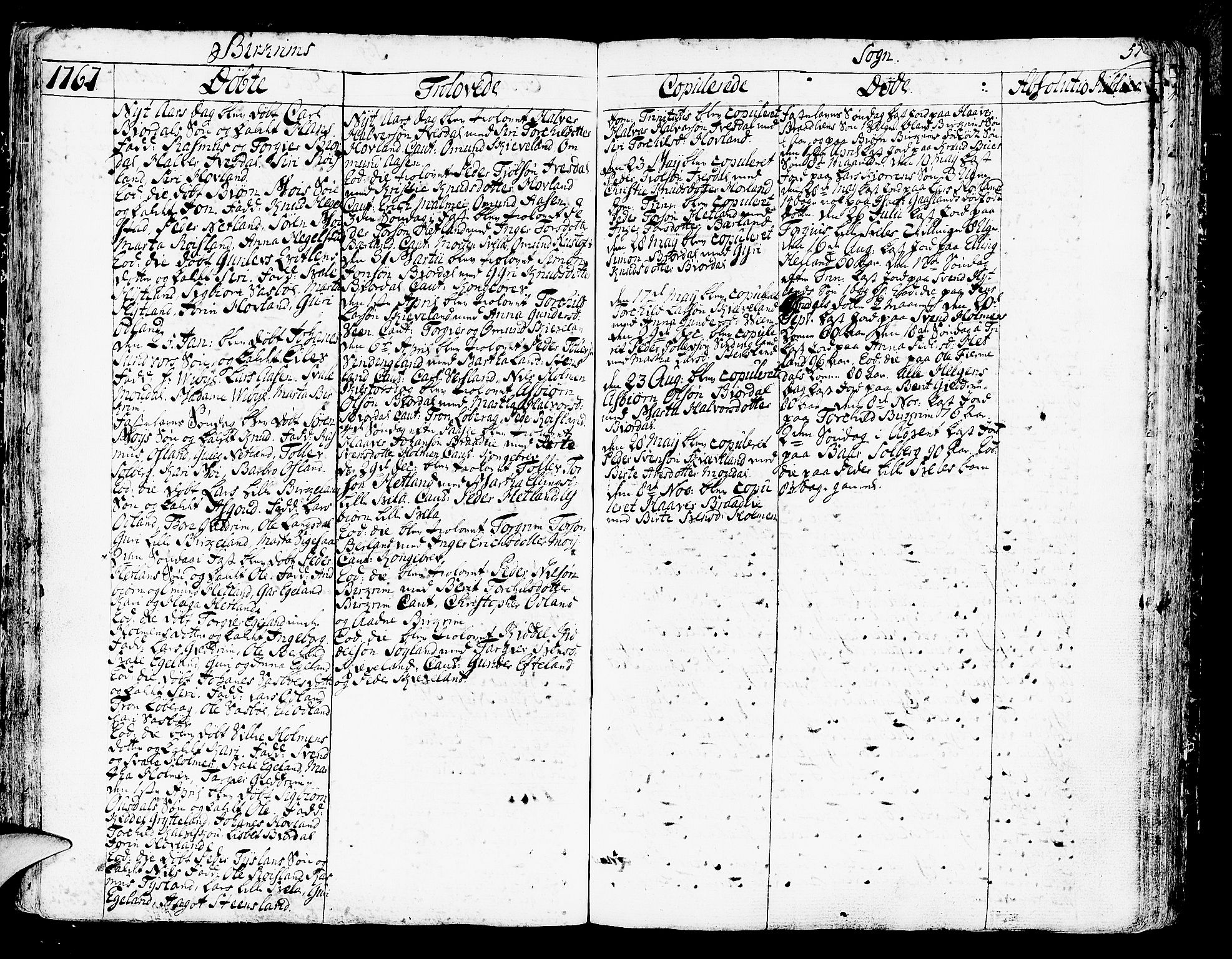 Helleland sokneprestkontor, AV/SAST-A-101810: Parish register (official) no. A 2 /2, 1762-1791, p. 57