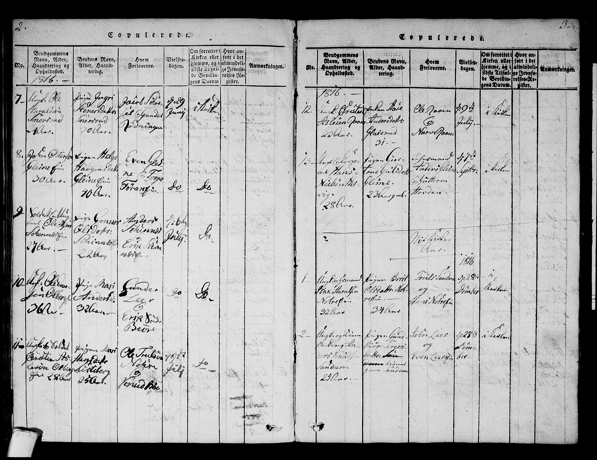Krødsherad kirkebøker, SAKO/A-19/F/Fa/L0001: Parish register (official) no. 1, 1815-1829, p. 2-3