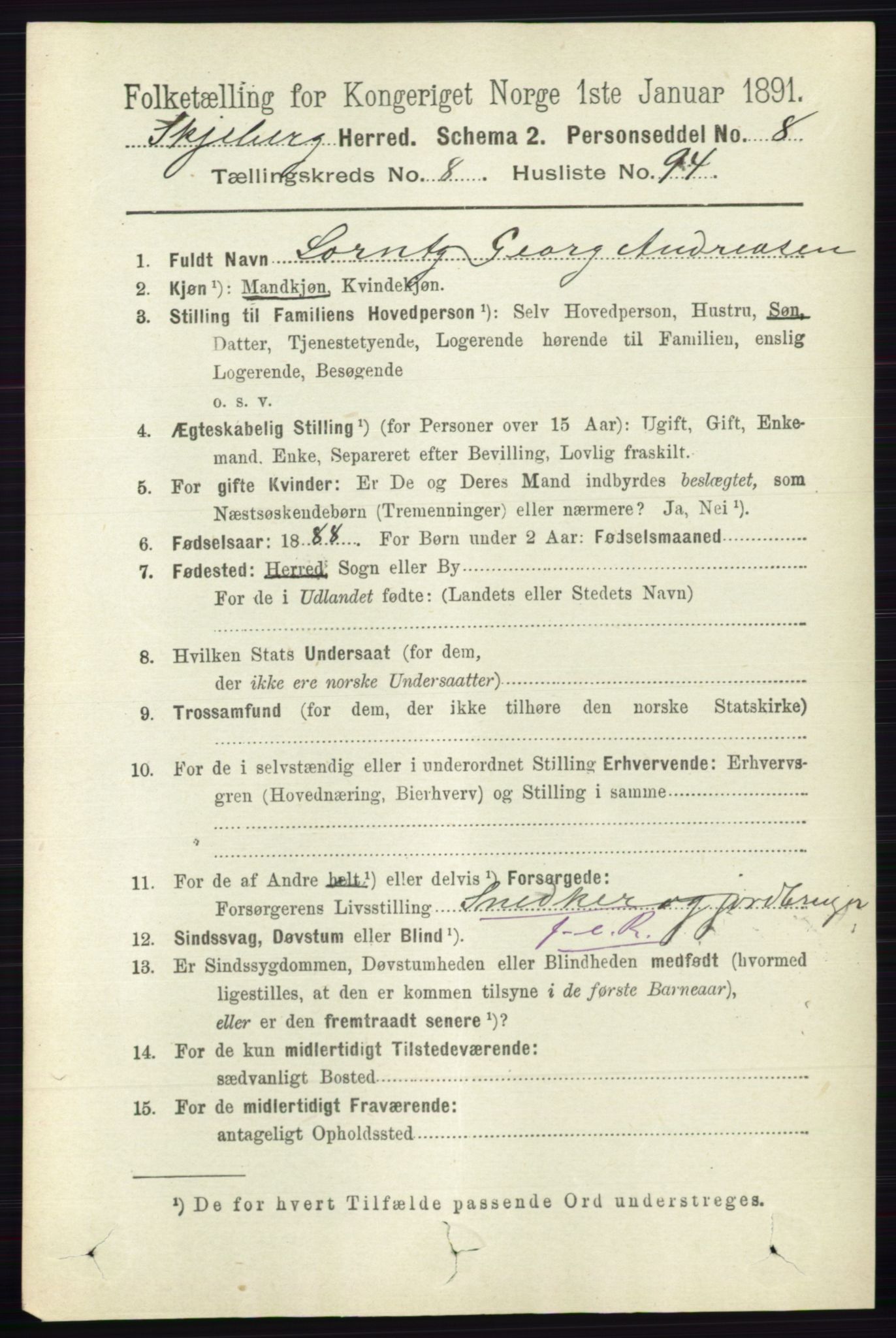 RA, 1891 census for 0115 Skjeberg, 1891, p. 4569