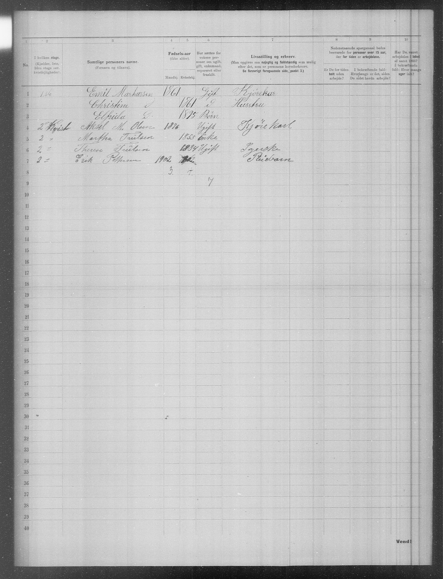 OBA, Municipal Census 1903 for Kristiania, 1903, p. 1816