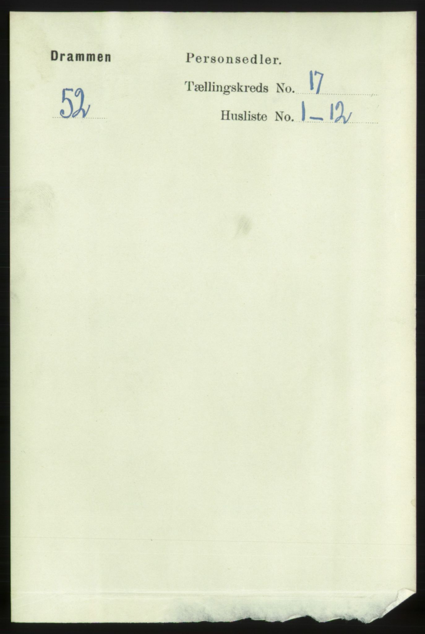 RA, 1891 census for 0602 Drammen, 1891, p. 11275