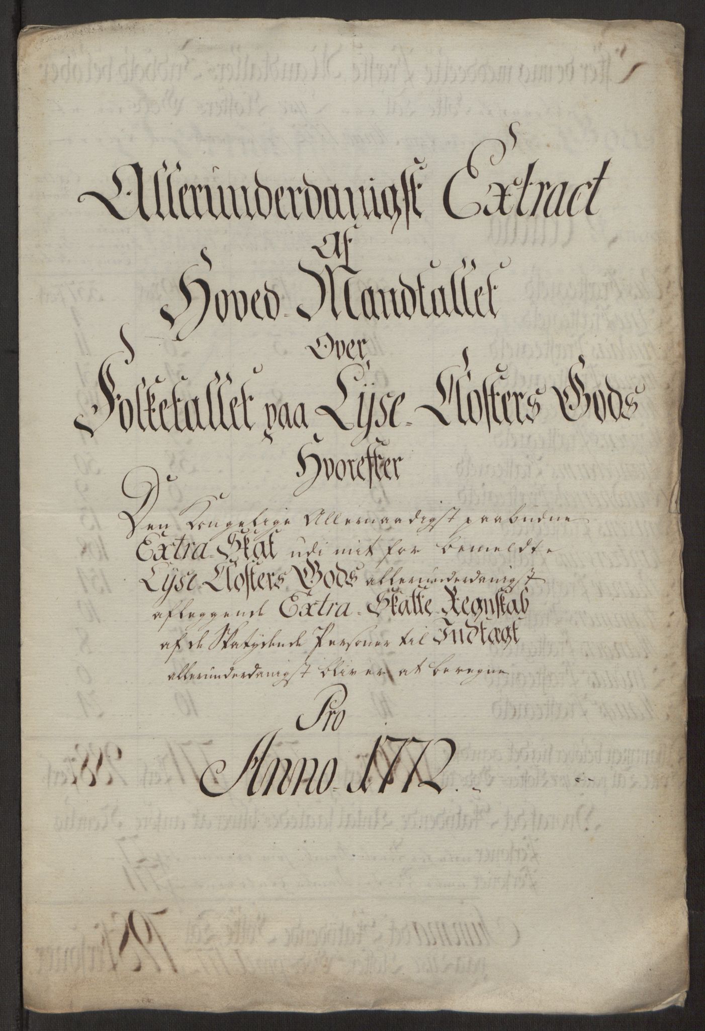 Rentekammeret inntil 1814, Reviderte regnskaper, Fogderegnskap, RA/EA-4092/R50/L3180: Ekstraskatten Lyse kloster, 1762-1783, p. 270