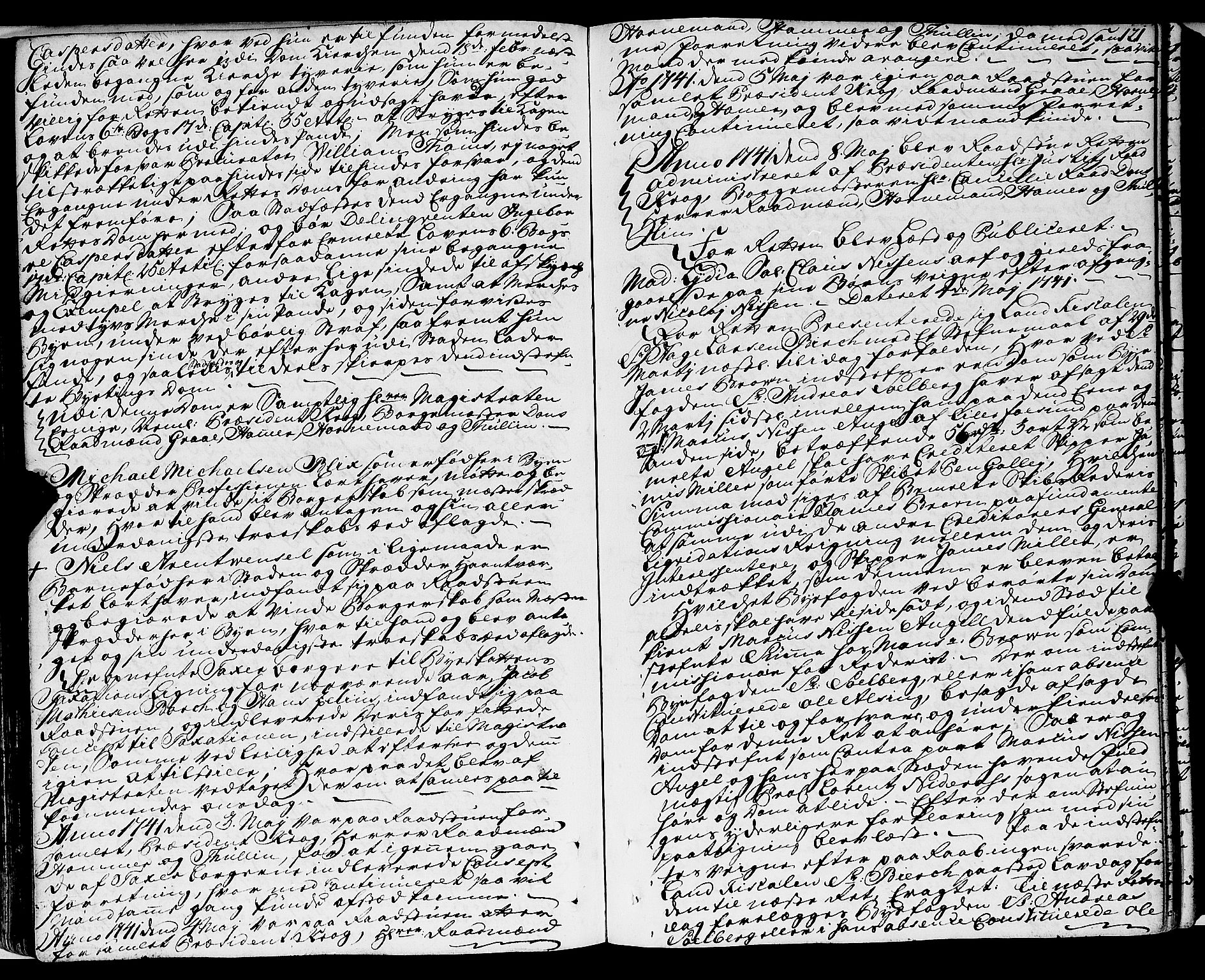 Trondheim magistrat, SAT/A-4372/A/Aa/L0014: Rådstueprotokoller, 1738-1743, p. 121