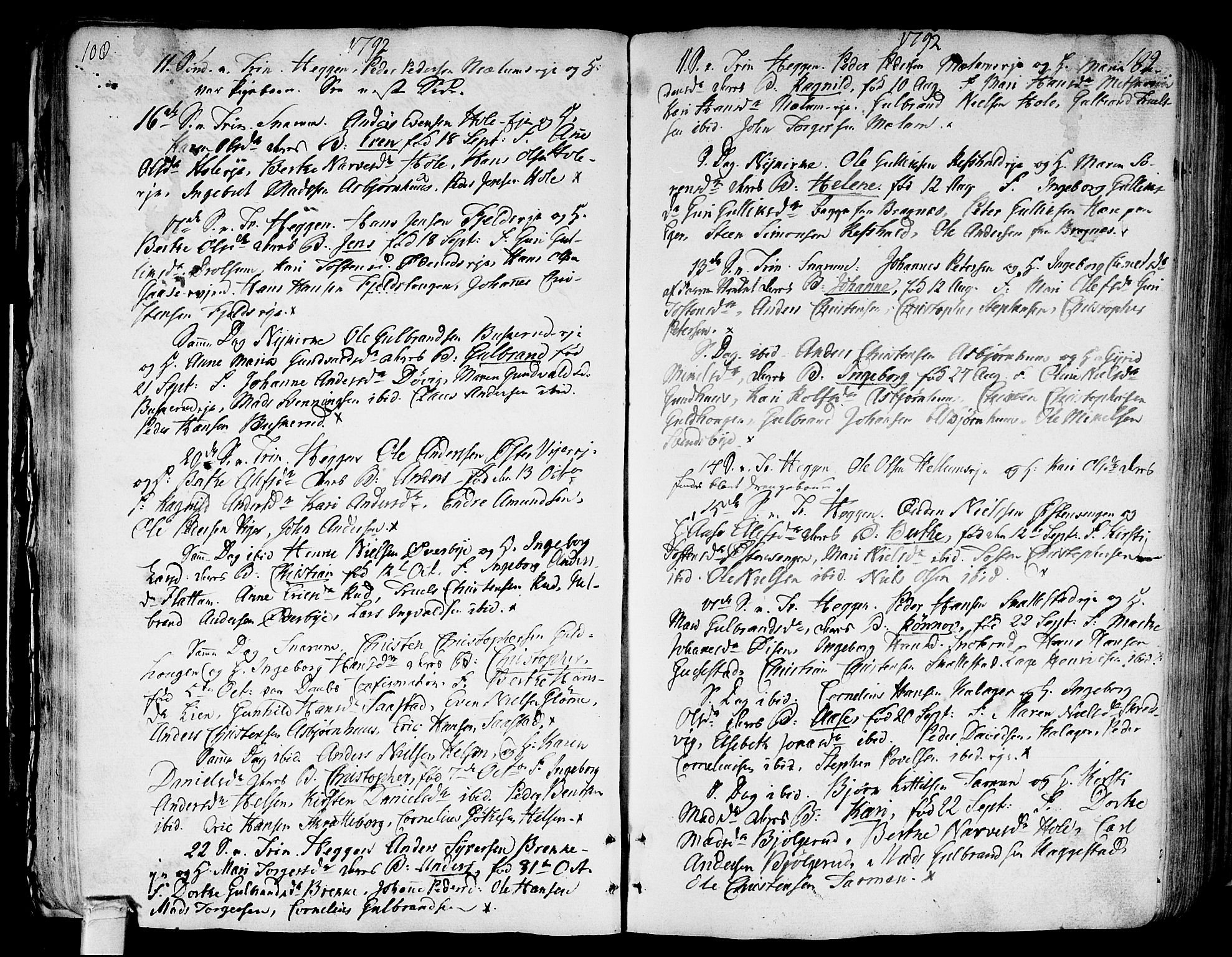 Modum kirkebøker, AV/SAKO-A-234/F/Fa/L0003: Parish register (official) no. 3, 1783-1819, p. 108-109