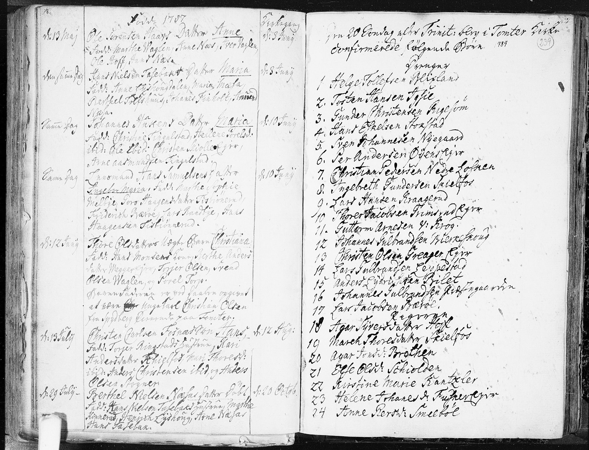 Hobøl prestekontor Kirkebøker, AV/SAO-A-2002/F/Fa/L0001: Parish register (official) no. I 1, 1733-1814, p. 239