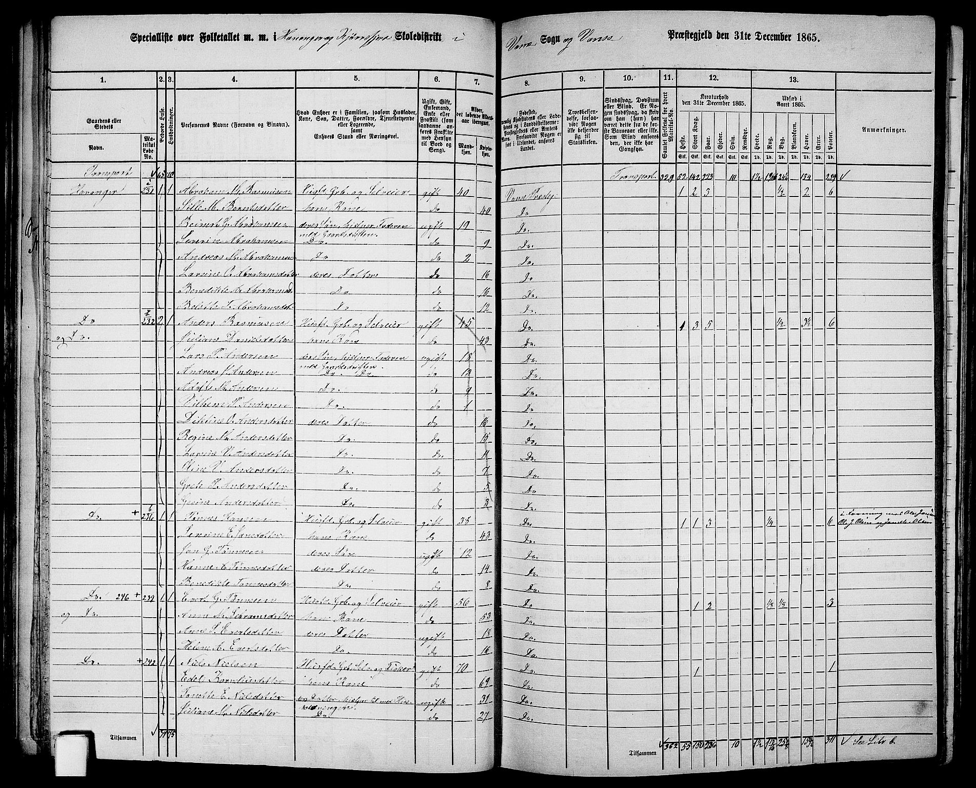 RA, 1865 census for Vanse/Vanse og Farsund, 1865, p. 69