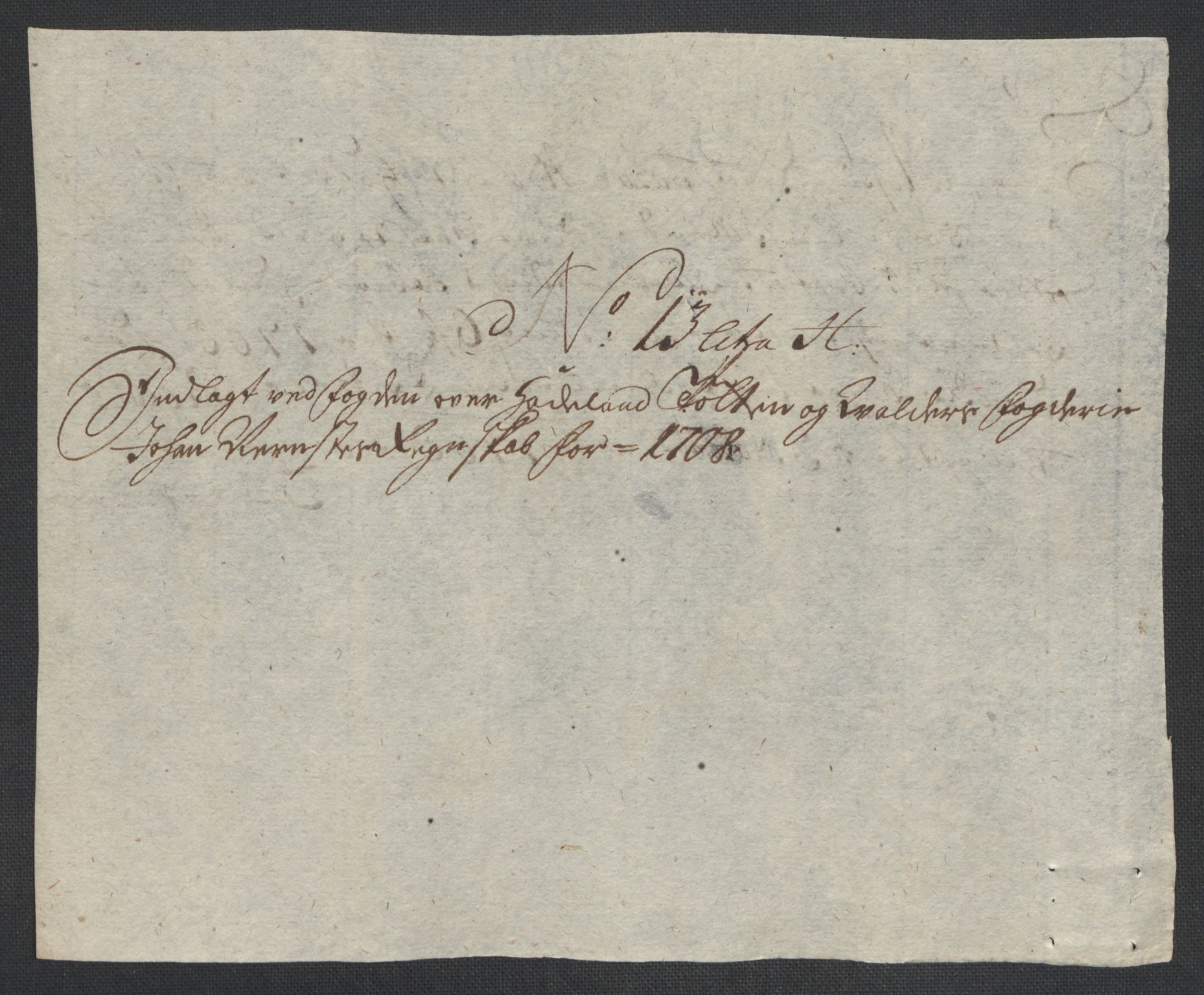 Rentekammeret inntil 1814, Reviderte regnskaper, Fogderegnskap, AV/RA-EA-4092/R18/L1305: Fogderegnskap Hadeland, Toten og Valdres, 1707-1708, p. 452