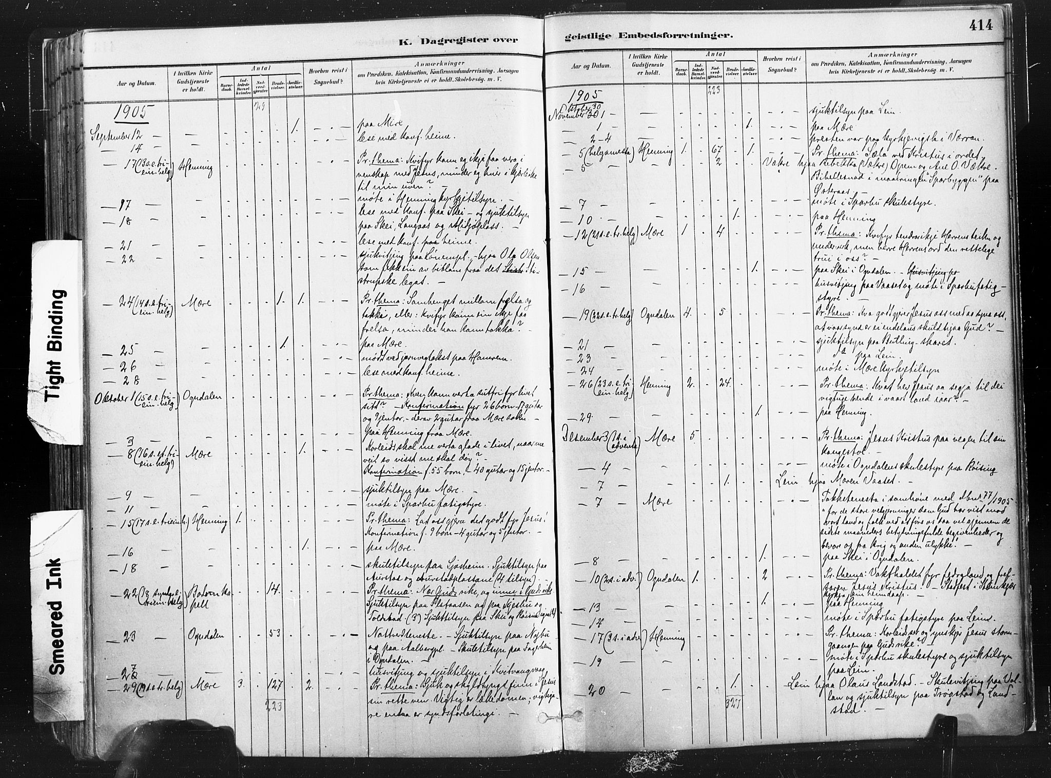 Ministerialprotokoller, klokkerbøker og fødselsregistre - Nord-Trøndelag, SAT/A-1458/735/L0351: Parish register (official) no. 735A10, 1884-1908, p. 414