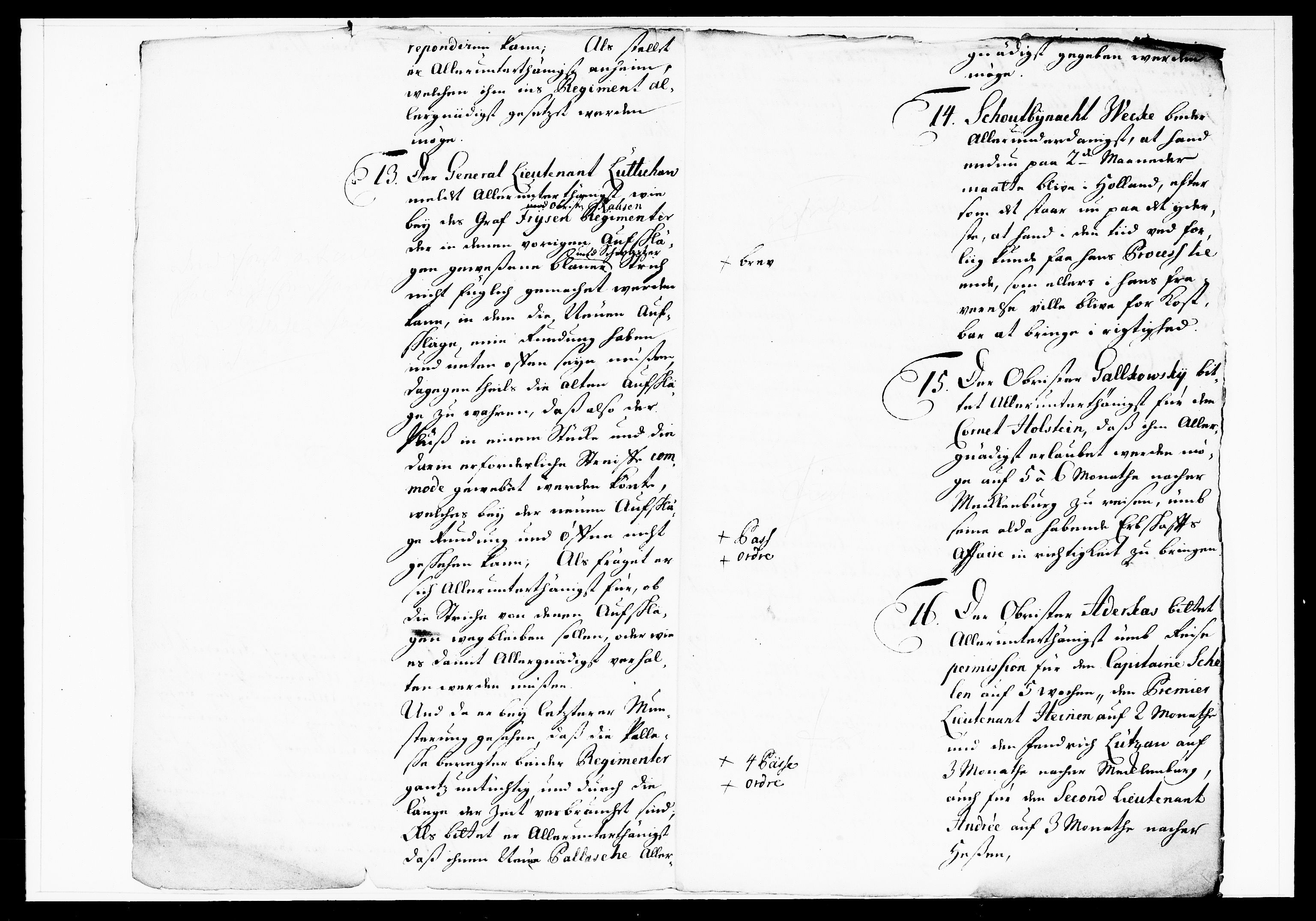 Krigskollegiet, Krigskancelliet, DRA/A-0006/-/1103-1107: Refererede sager, 1732, p. 152