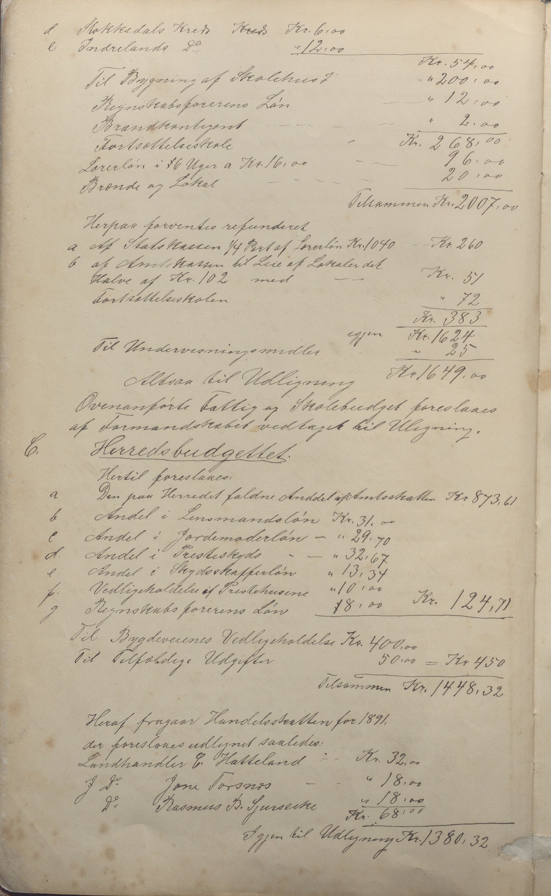 Vats kommune - Formannskapet, IKAR/K-100622/A/L0001: Møtebok, 1890-1911, p. 7b