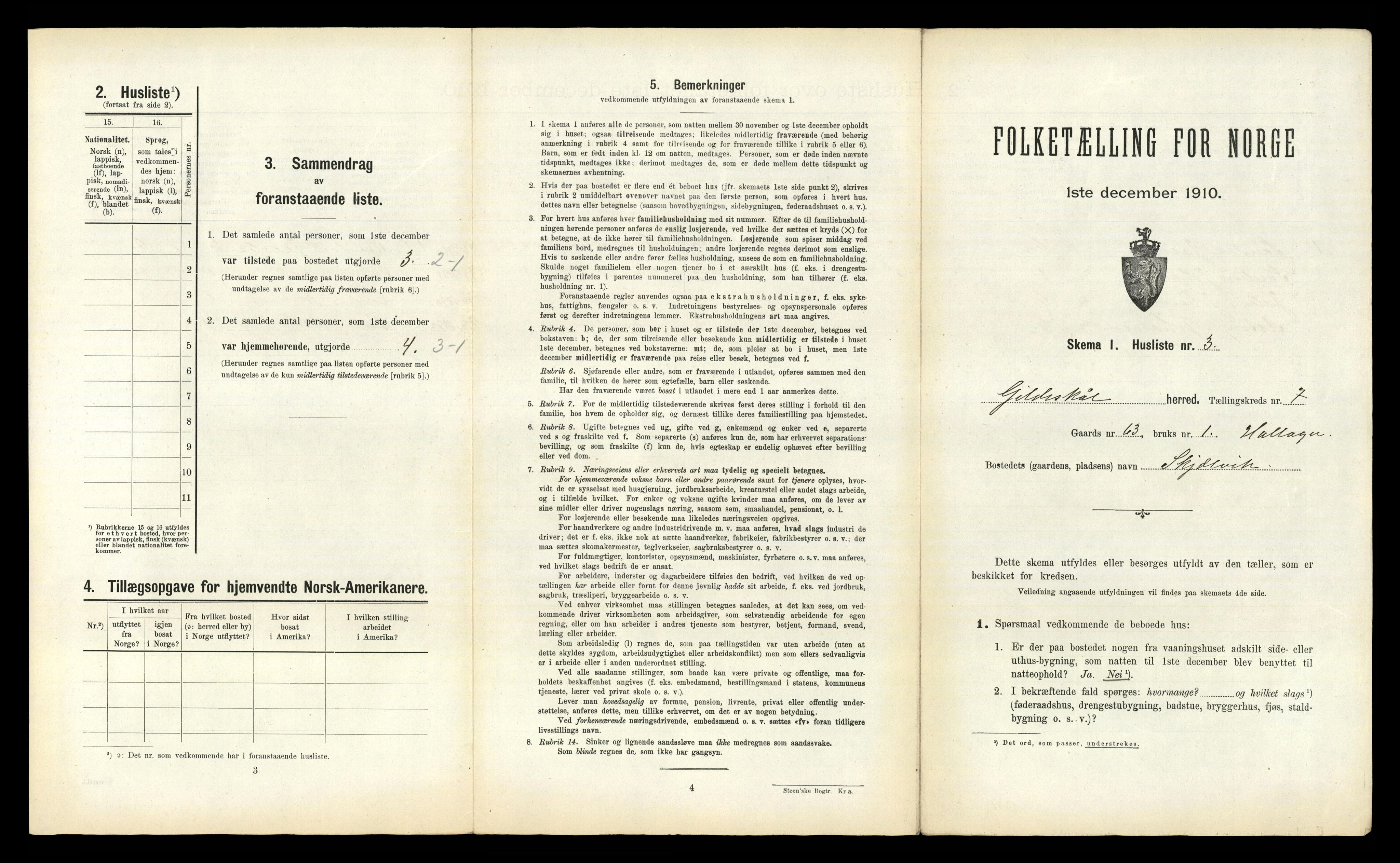 RA, 1910 census for Gildeskål, 1910, p. 735