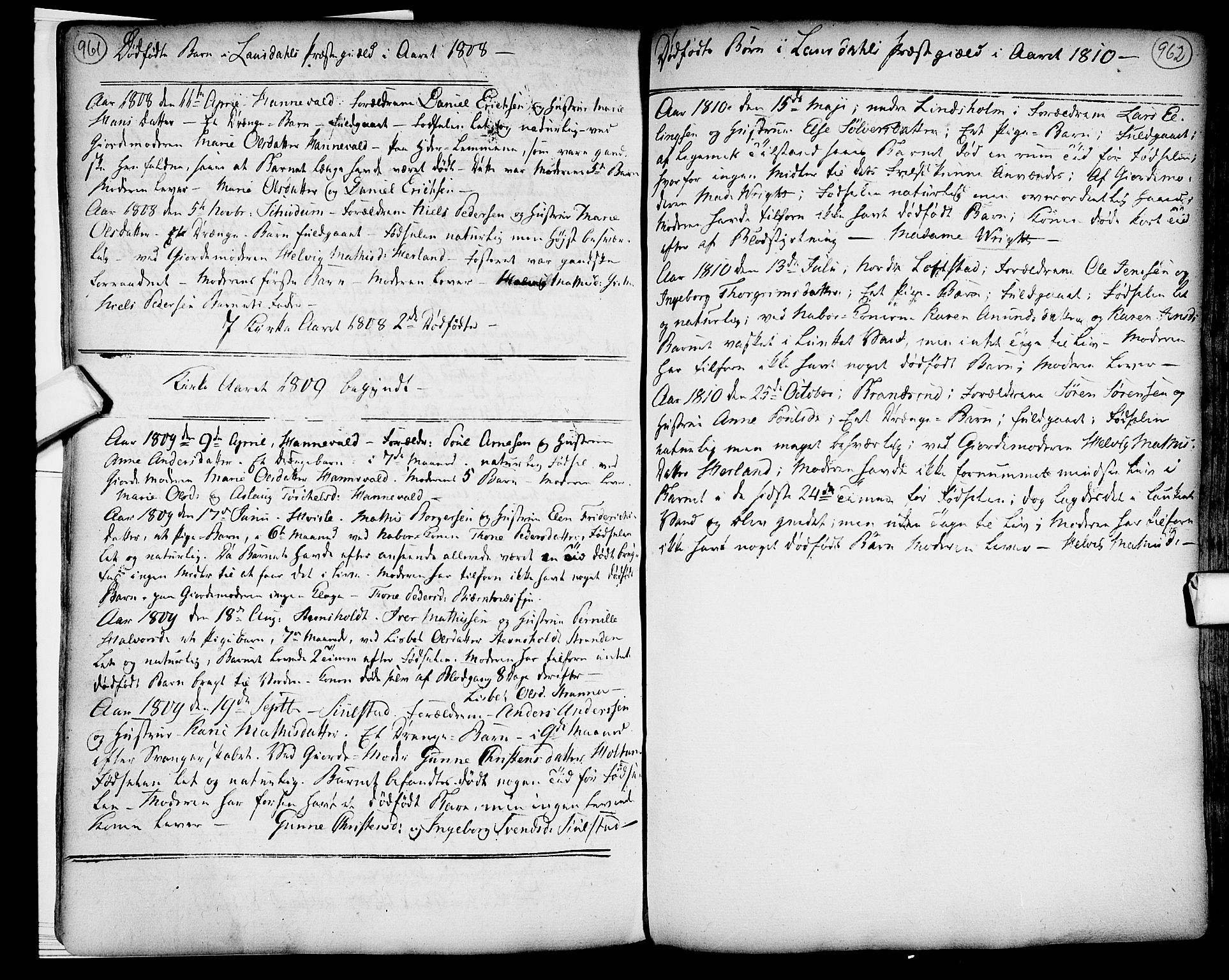 Lardal kirkebøker, SAKO/A-350/F/Fa/L0003: Parish register (official) no. I 3, 1733-1815, p. 961-962