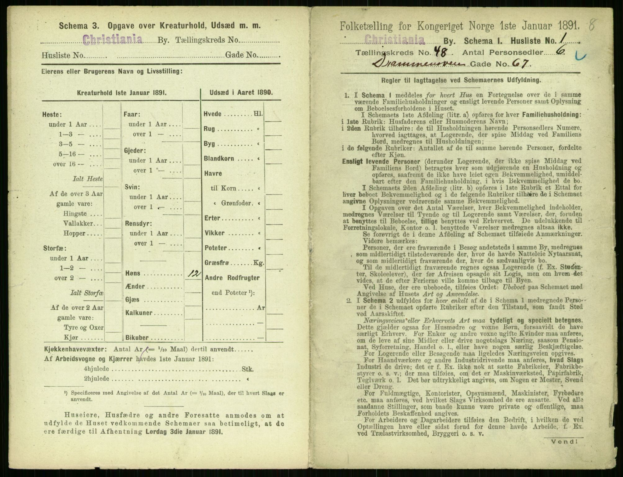 RA, 1891 census for 0301 Kristiania, 1891, p. 28335