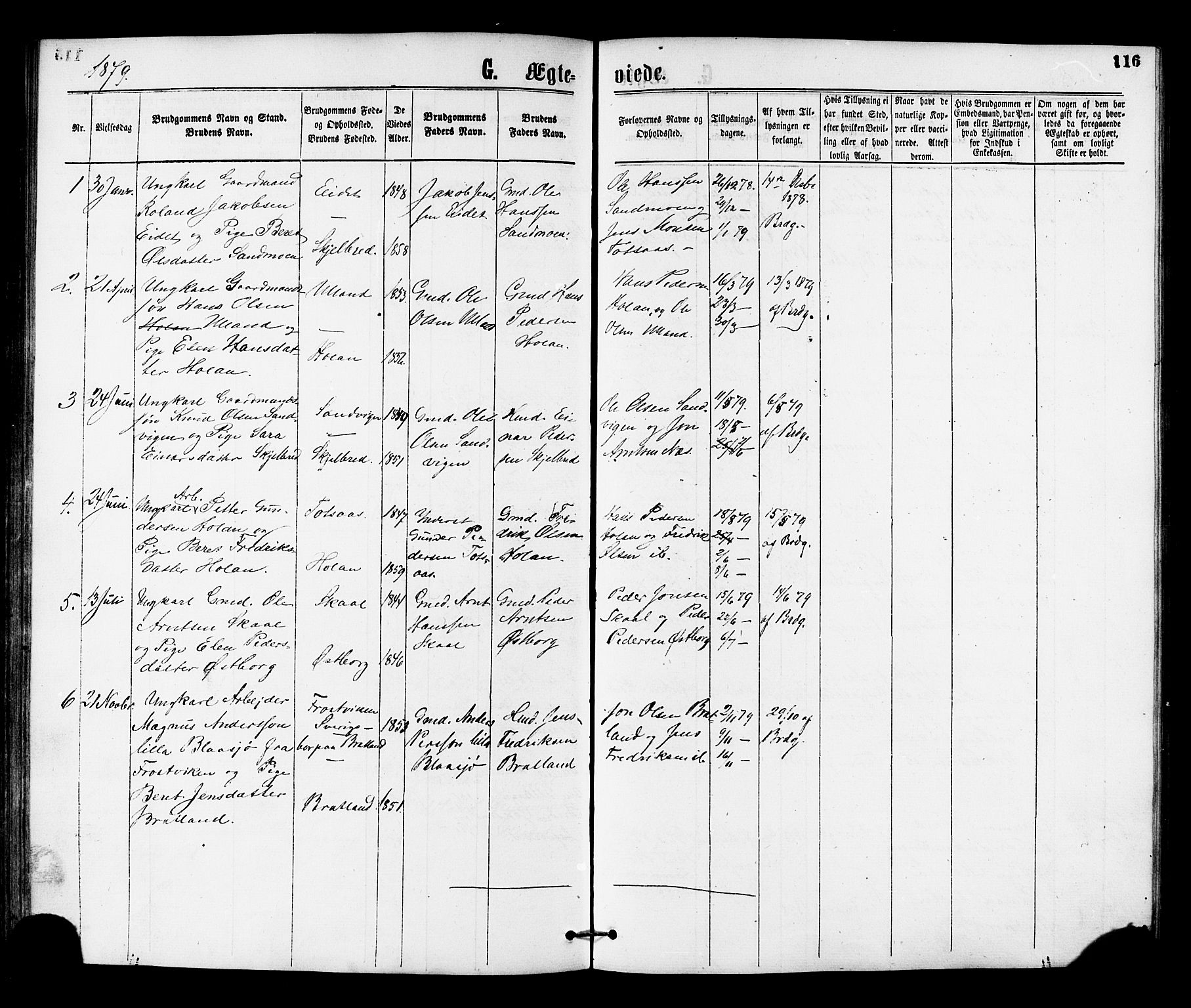 Ministerialprotokoller, klokkerbøker og fødselsregistre - Nord-Trøndelag, SAT/A-1458/755/L0493: Parish register (official) no. 755A02, 1865-1881, p. 116