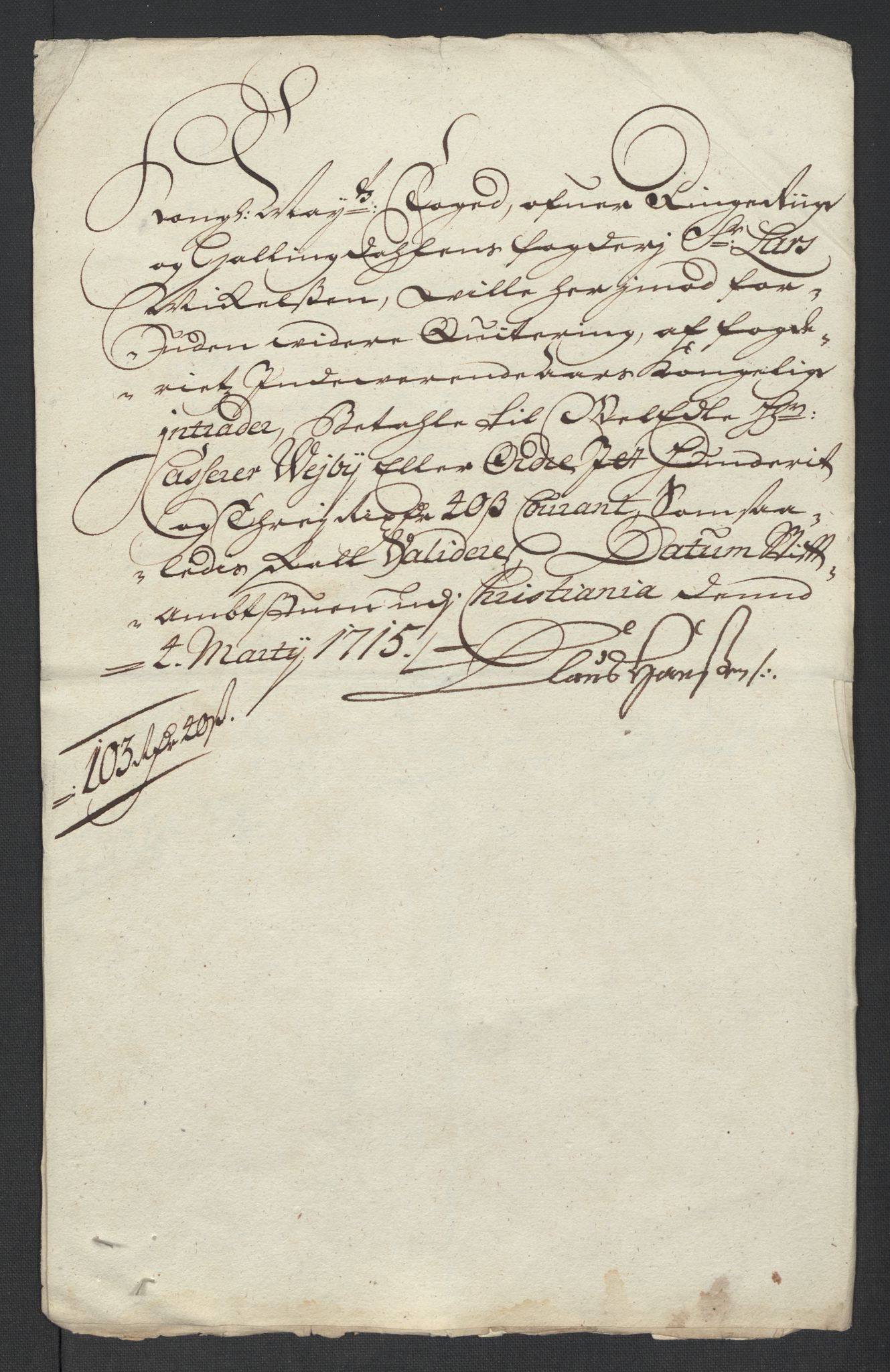 Rentekammeret inntil 1814, Reviderte regnskaper, Fogderegnskap, AV/RA-EA-4092/R23/L1473: Fogderegnskap Ringerike og Hallingdal, 1715, p. 334