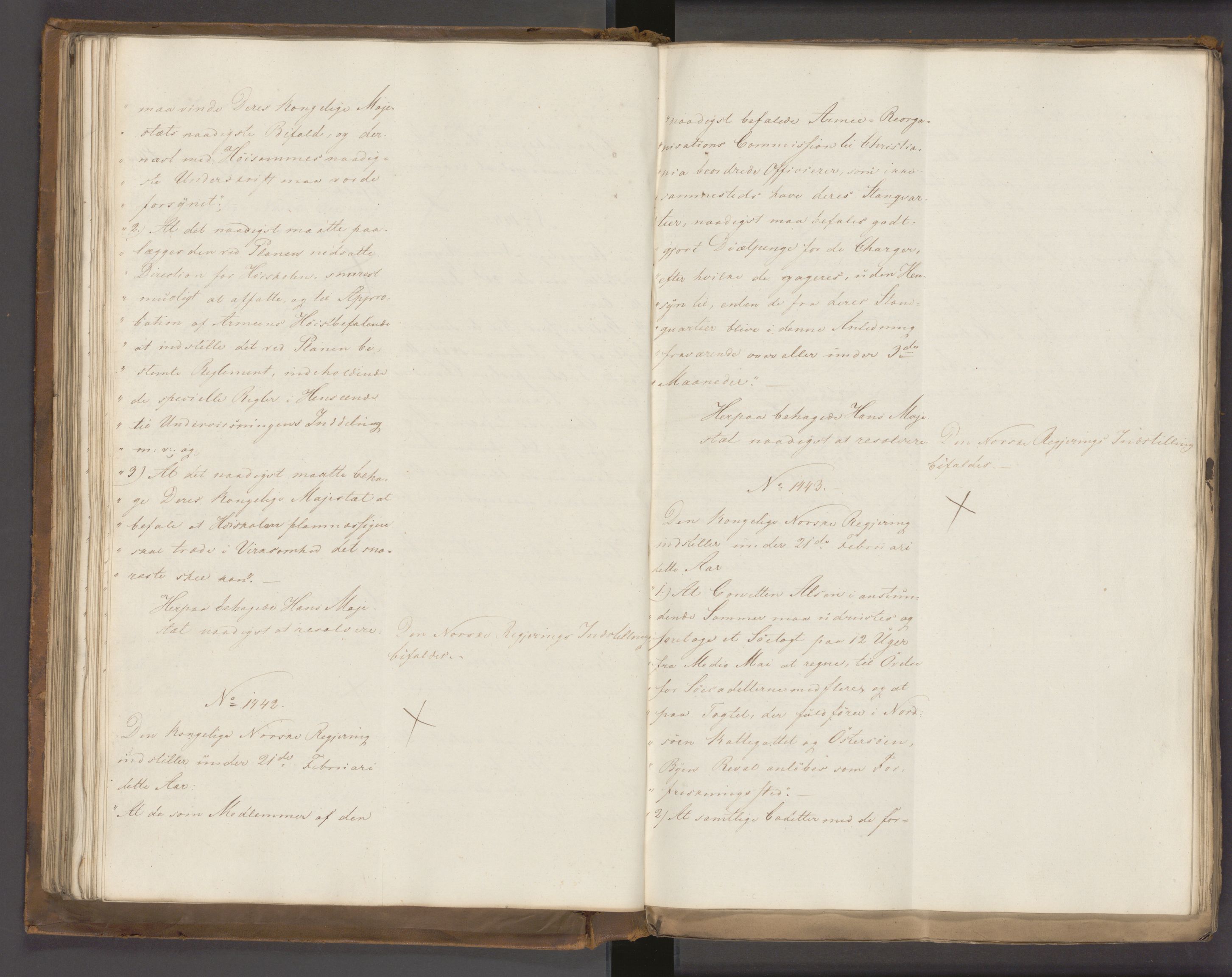Statsrådssekretariatet, AV/RA-S-1001/A/Ab/L0022: Kgl. res. nr. 1210-1721, 1. halvår, 1826
