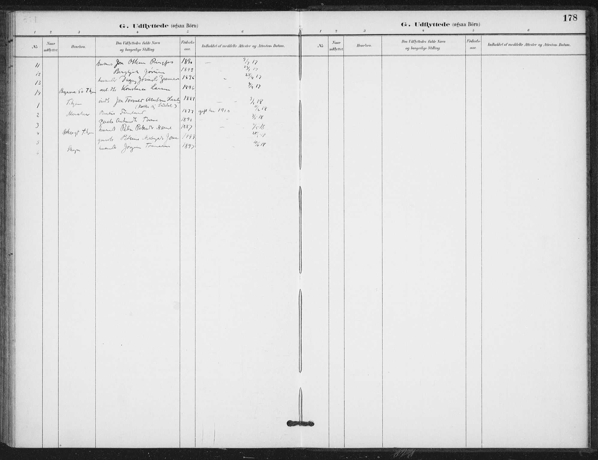 Ministerialprotokoller, klokkerbøker og fødselsregistre - Nord-Trøndelag, SAT/A-1458/714/L0131: Parish register (official) no. 714A02, 1896-1918, p. 178
