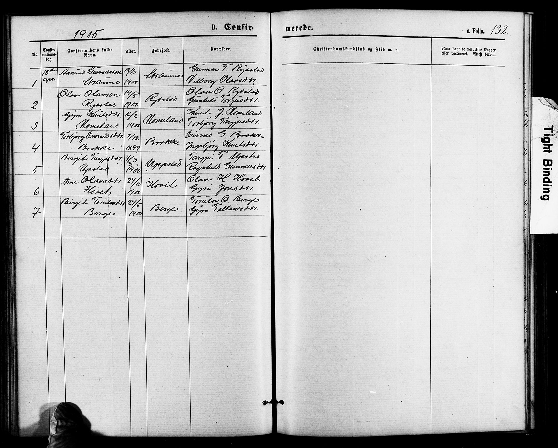 Valle sokneprestkontor, SAK/1111-0044/F/Fb/Fbb/L0002: Parish register (copy) no. B 2, 1875-1921, p. 132