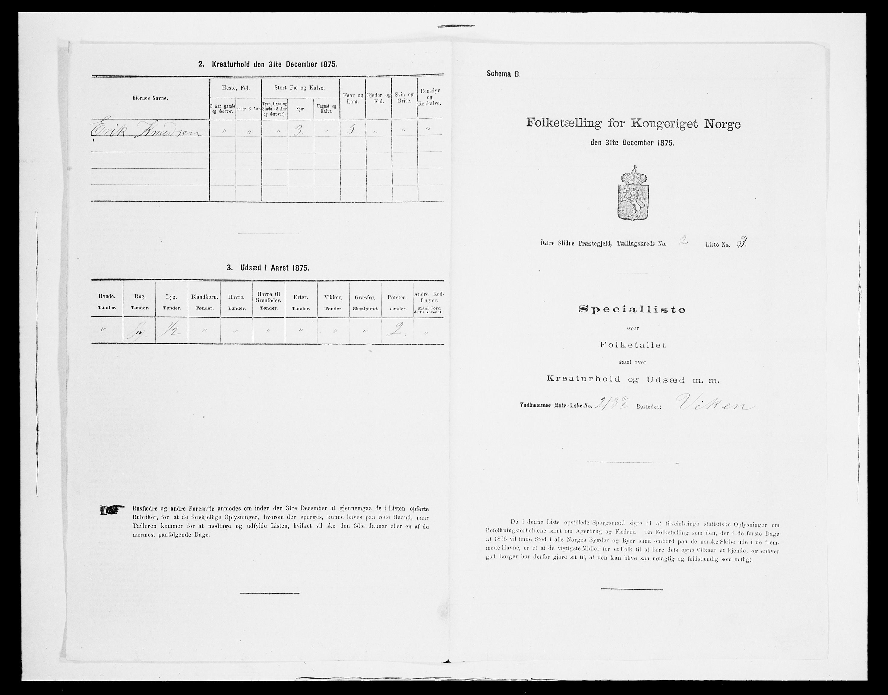 SAH, 1875 census for 0544P Øystre Slidre, 1875, p. 179