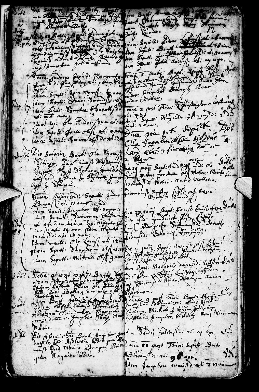 Os sokneprestembete, SAB/A-99929: Parish register (official) no. A 1, 1669-1722, p. 12