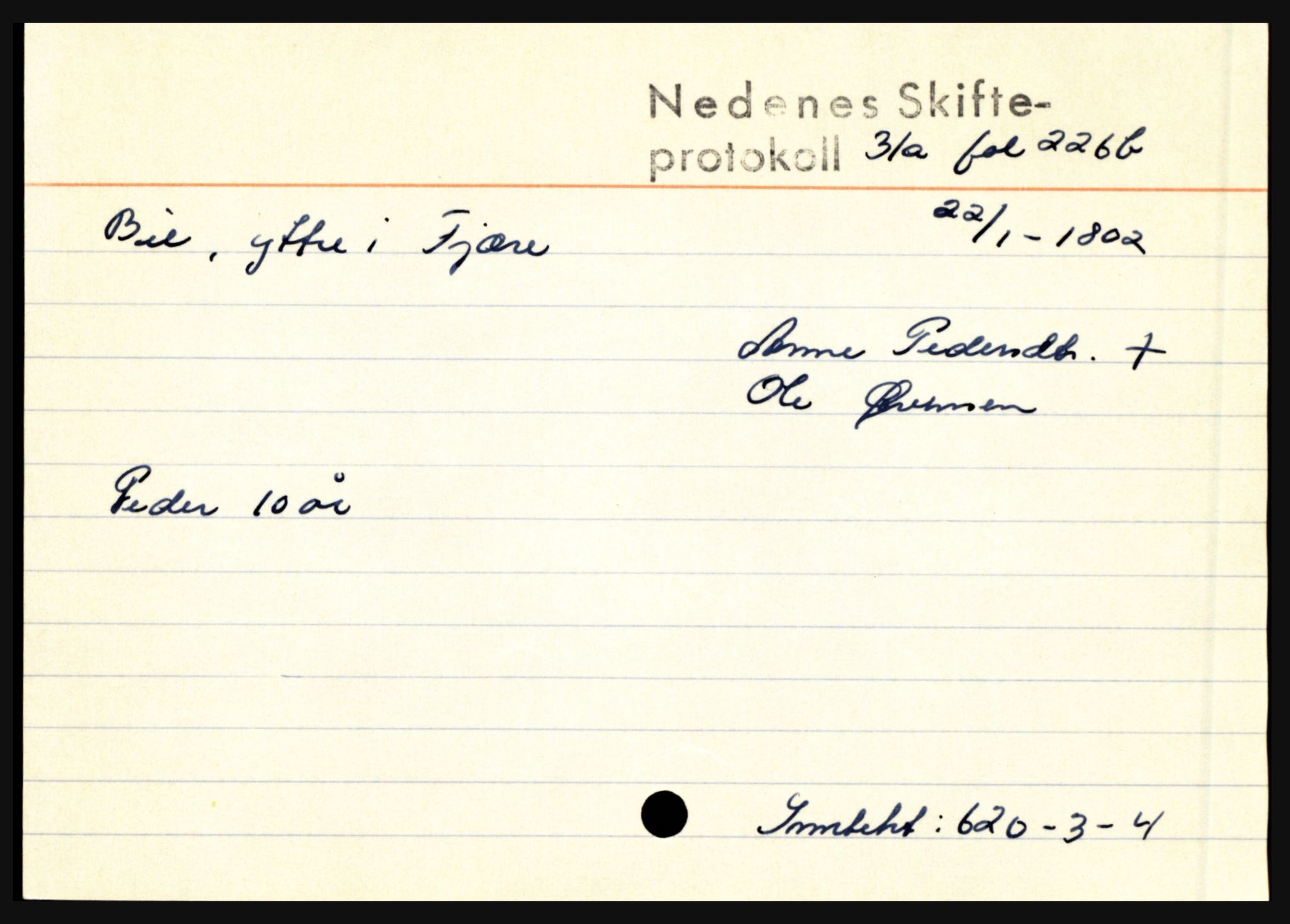 Nedenes sorenskriveri før 1824, AV/SAK-1221-0007/H, p. 2343