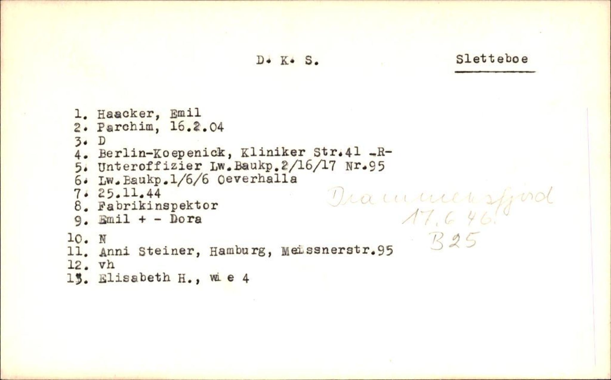 Hjemsendte tyskere , AV/RA-RAFA-6487/D/Db/L0012: Grimmer-Hecht, 1945-1947, p. 491