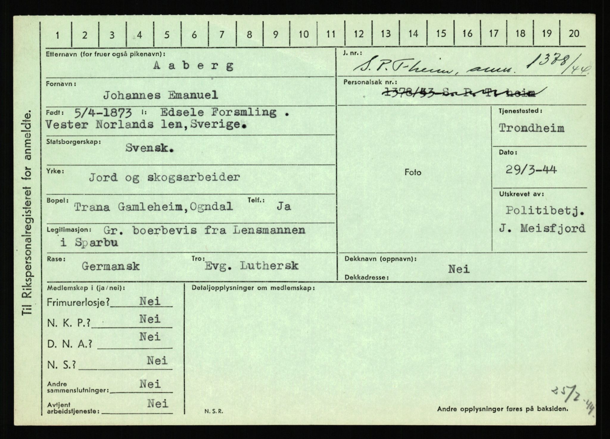 Statspolitiet - Hovedkontoret / Osloavdelingen, AV/RA-S-1329/C/Ca/L0001: Aabakken - Armann, 1943-1945, p. 26