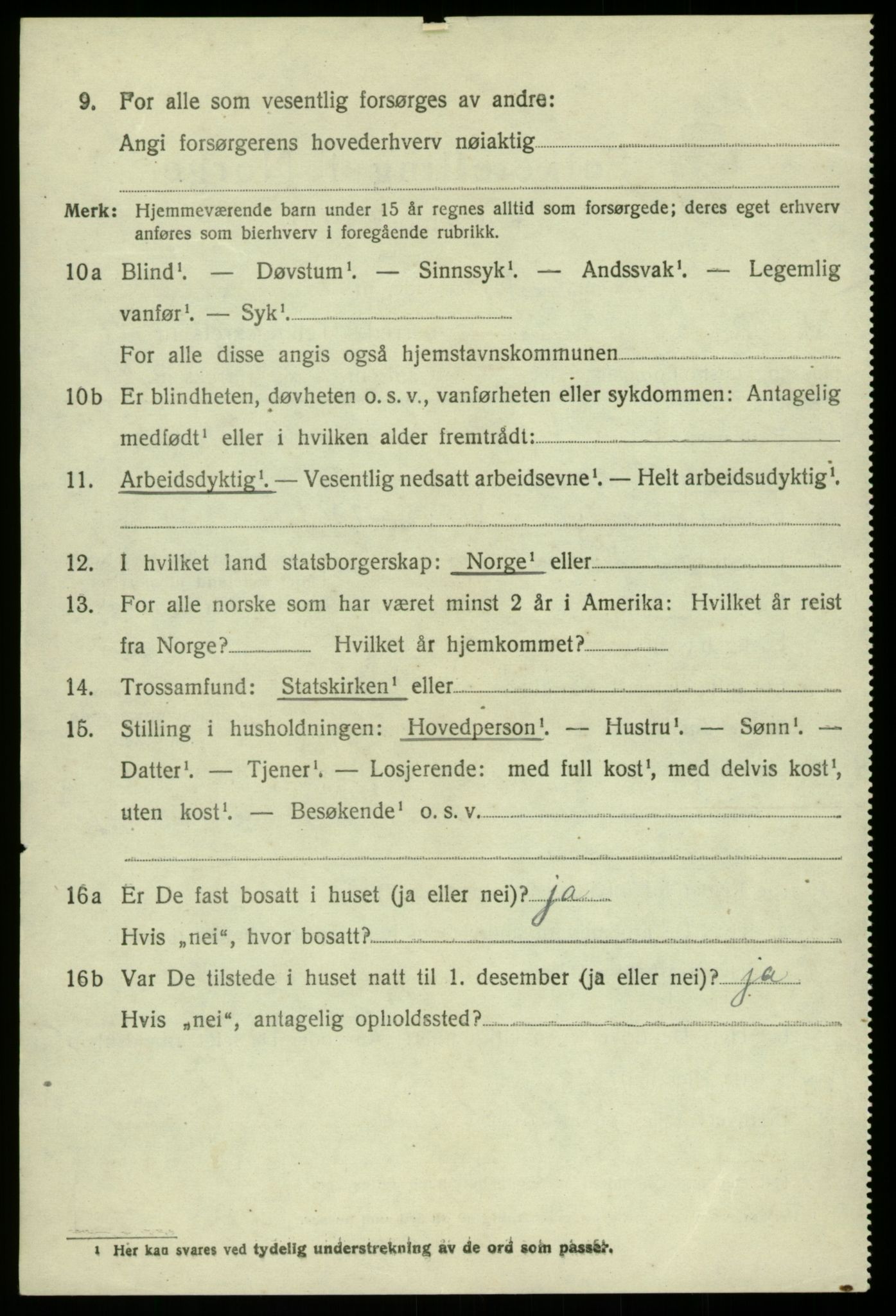 SAB, 1920 census for Kvam, 1920, p. 8862