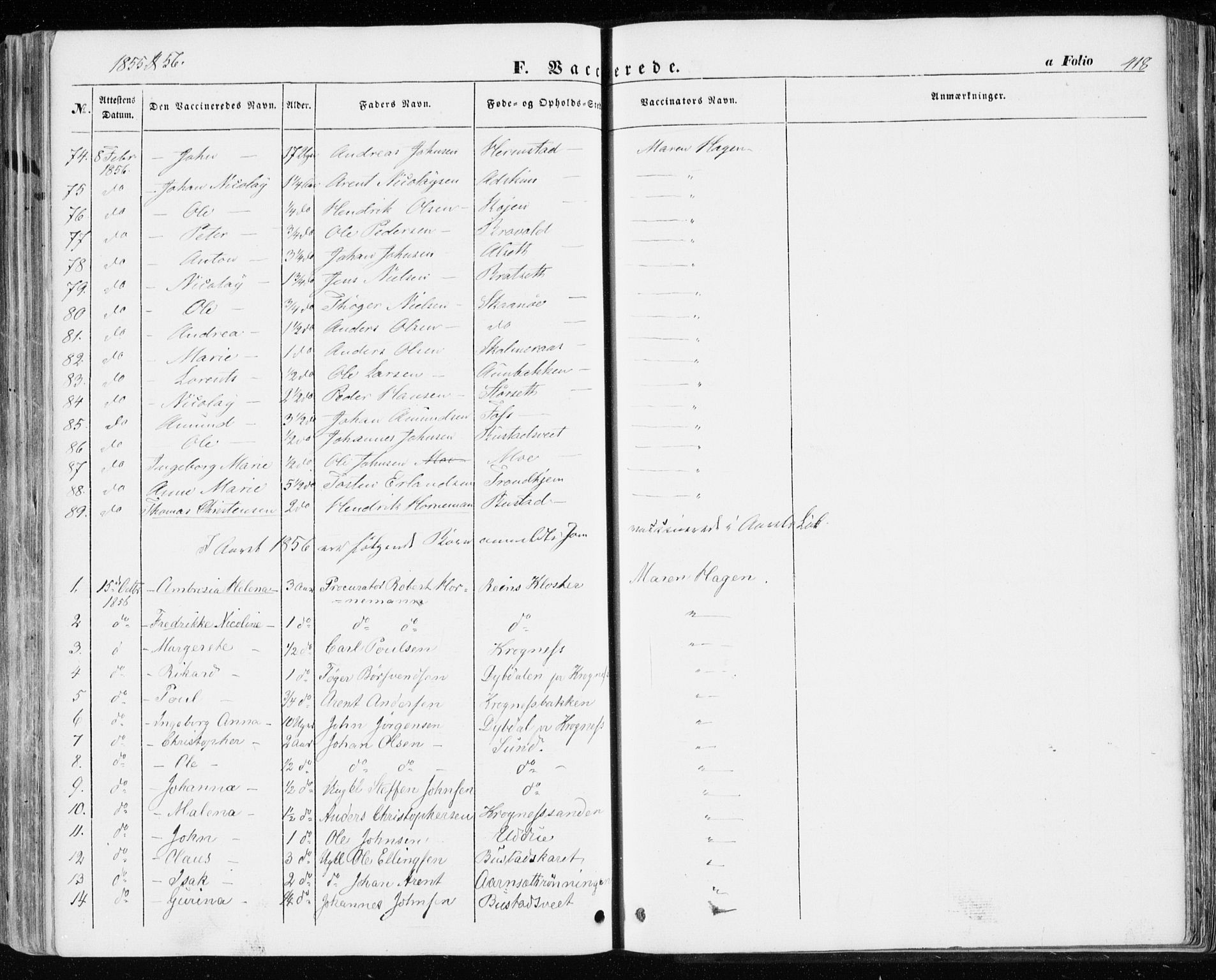 Ministerialprotokoller, klokkerbøker og fødselsregistre - Sør-Trøndelag, AV/SAT-A-1456/646/L0611: Parish register (official) no. 646A09, 1848-1857, p. 418