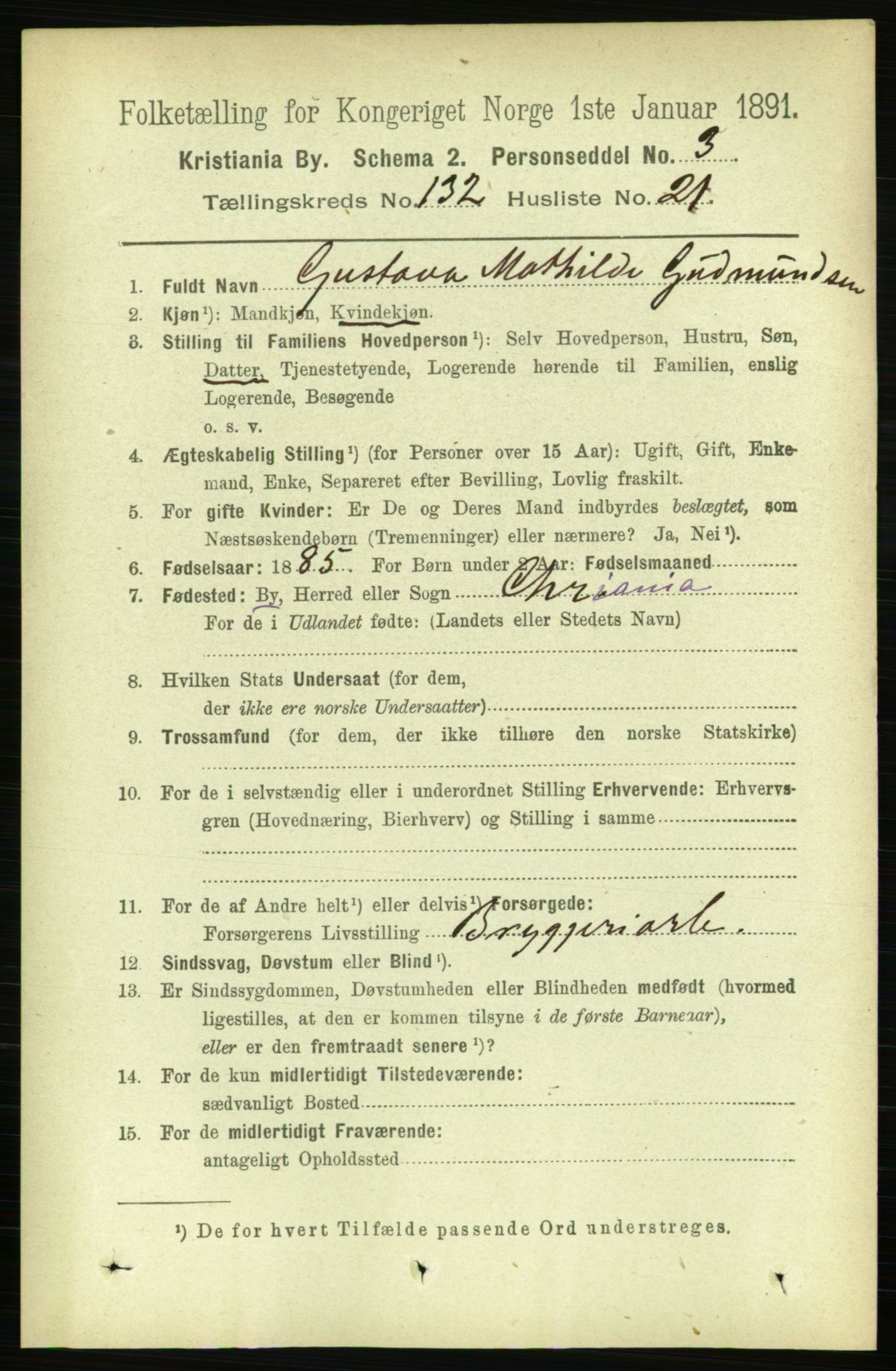 RA, 1891 census for 0301 Kristiania, 1891, p. 71731