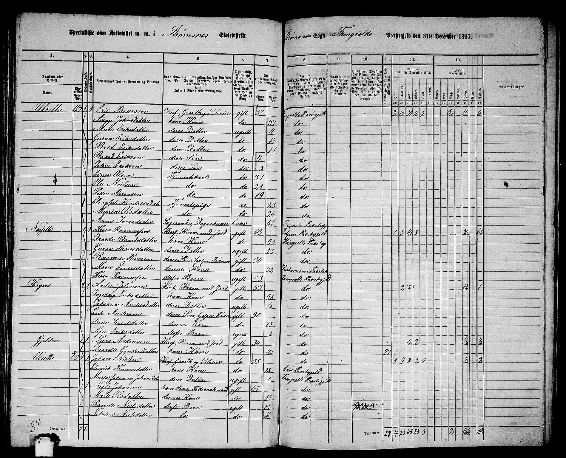 RA, 1865 census for Tingvoll, 1865, p. 114