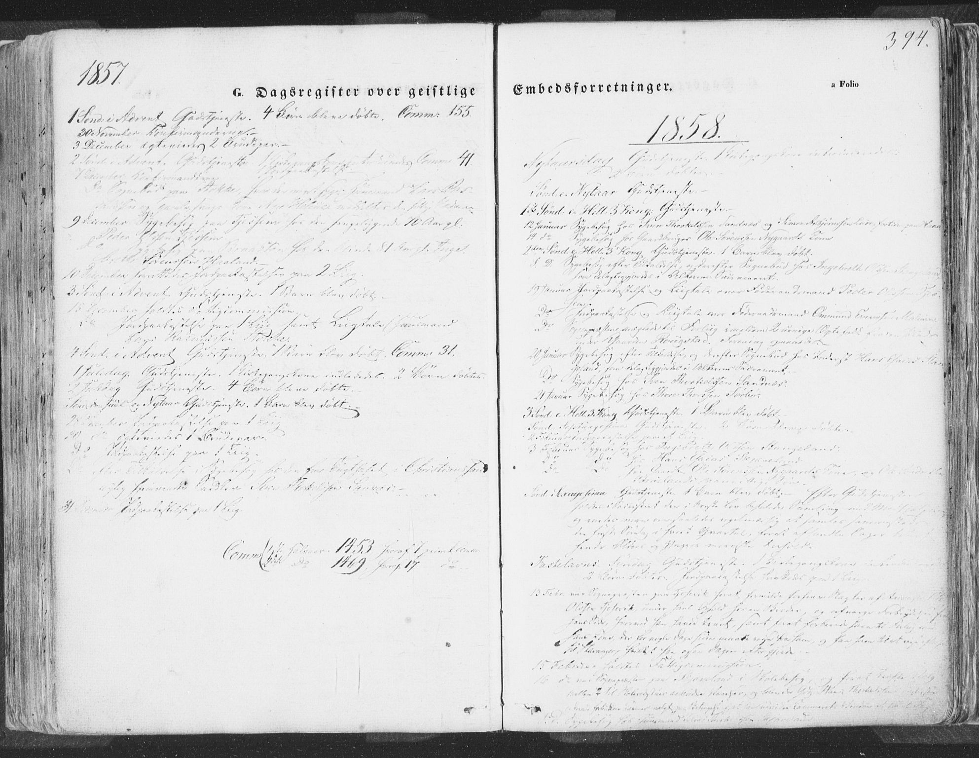Høyland sokneprestkontor, SAST/A-101799/001/30BA/L0009: Parish register (official) no. A 9.2, 1857-1877, p. 394