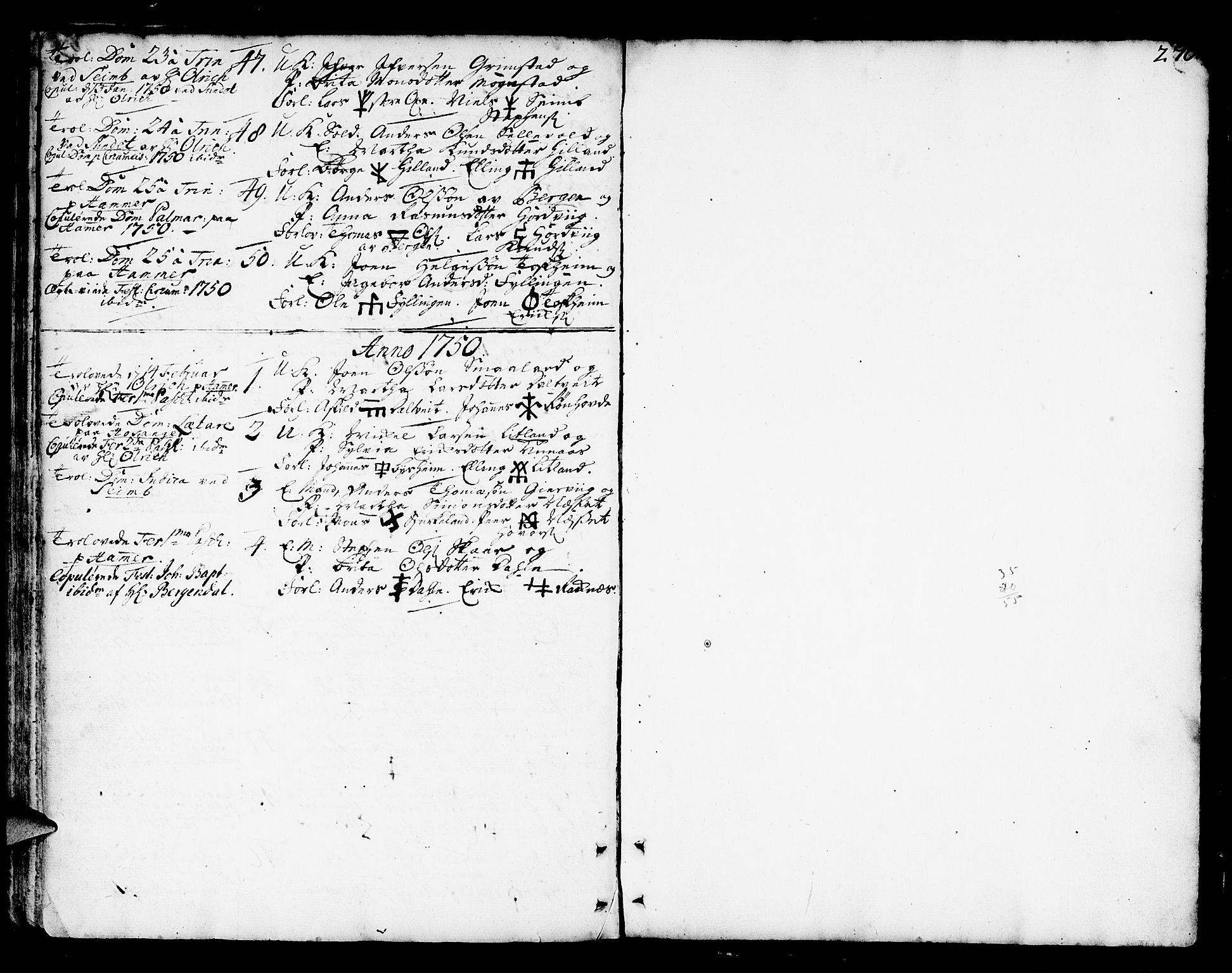 Hamre sokneprestembete, SAB/A-75501/H/Ha/Haa/Haaa/L0005: Parish register (official) no. A 5, 1732-1750, p. 270